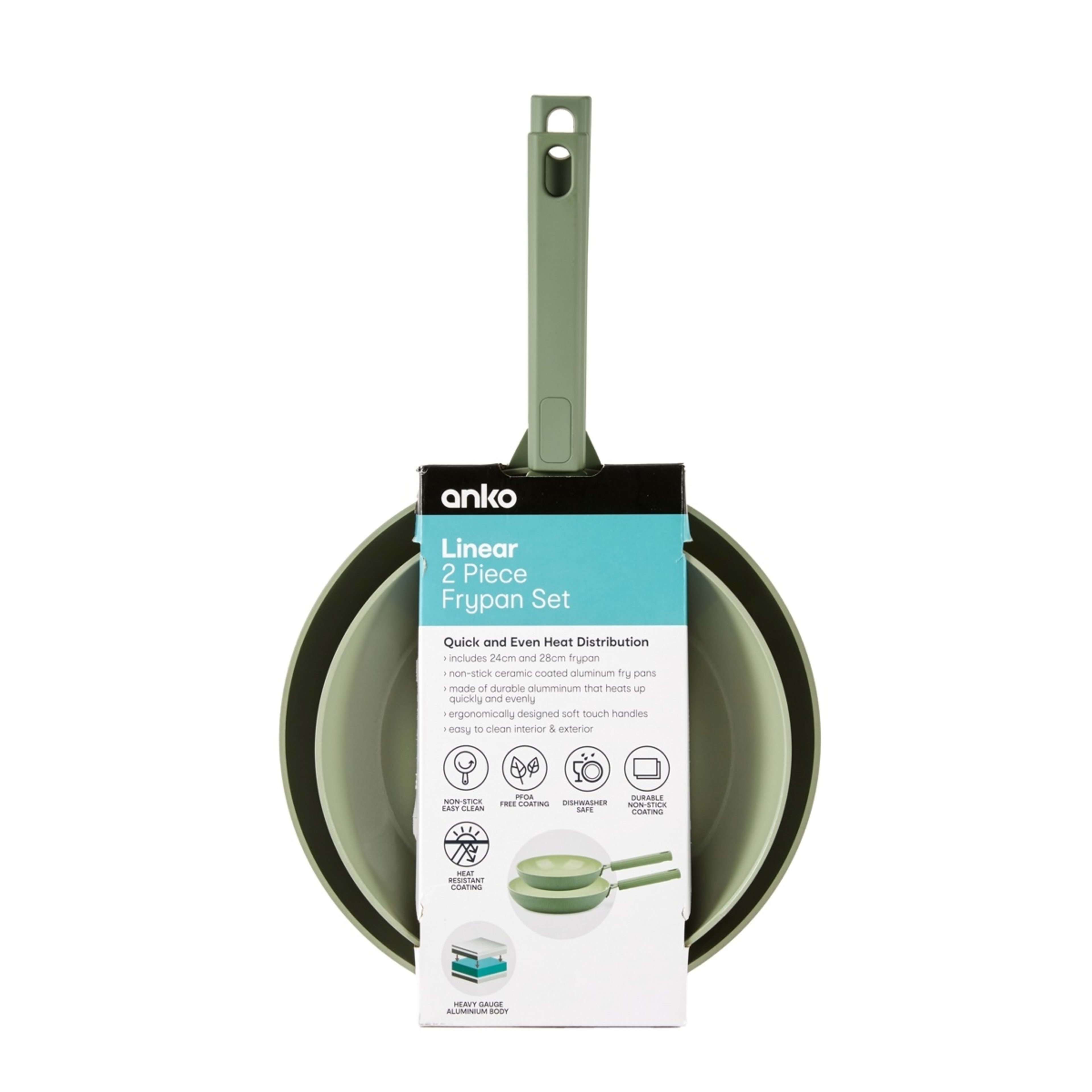 7 2 Piece Linear Frypan Set - Black, 7 of 7