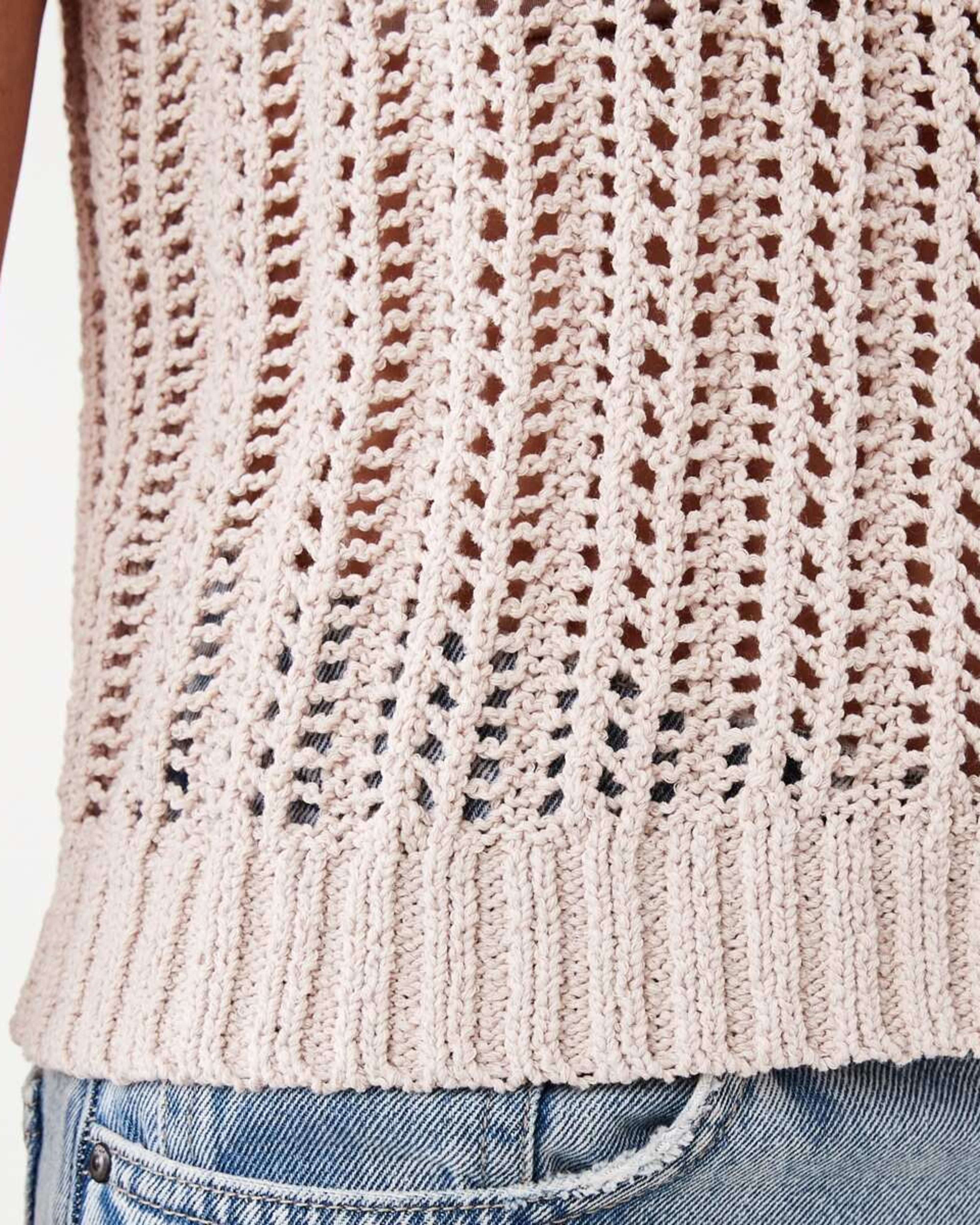 6 Knit Vest Bone Beige, 6 of 6