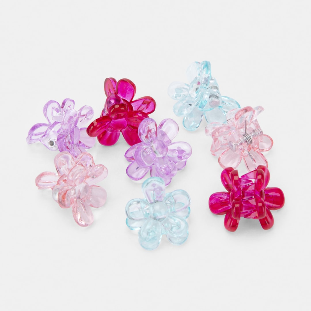 8 Pack Flower Claw Hair Clips Kmart NZ