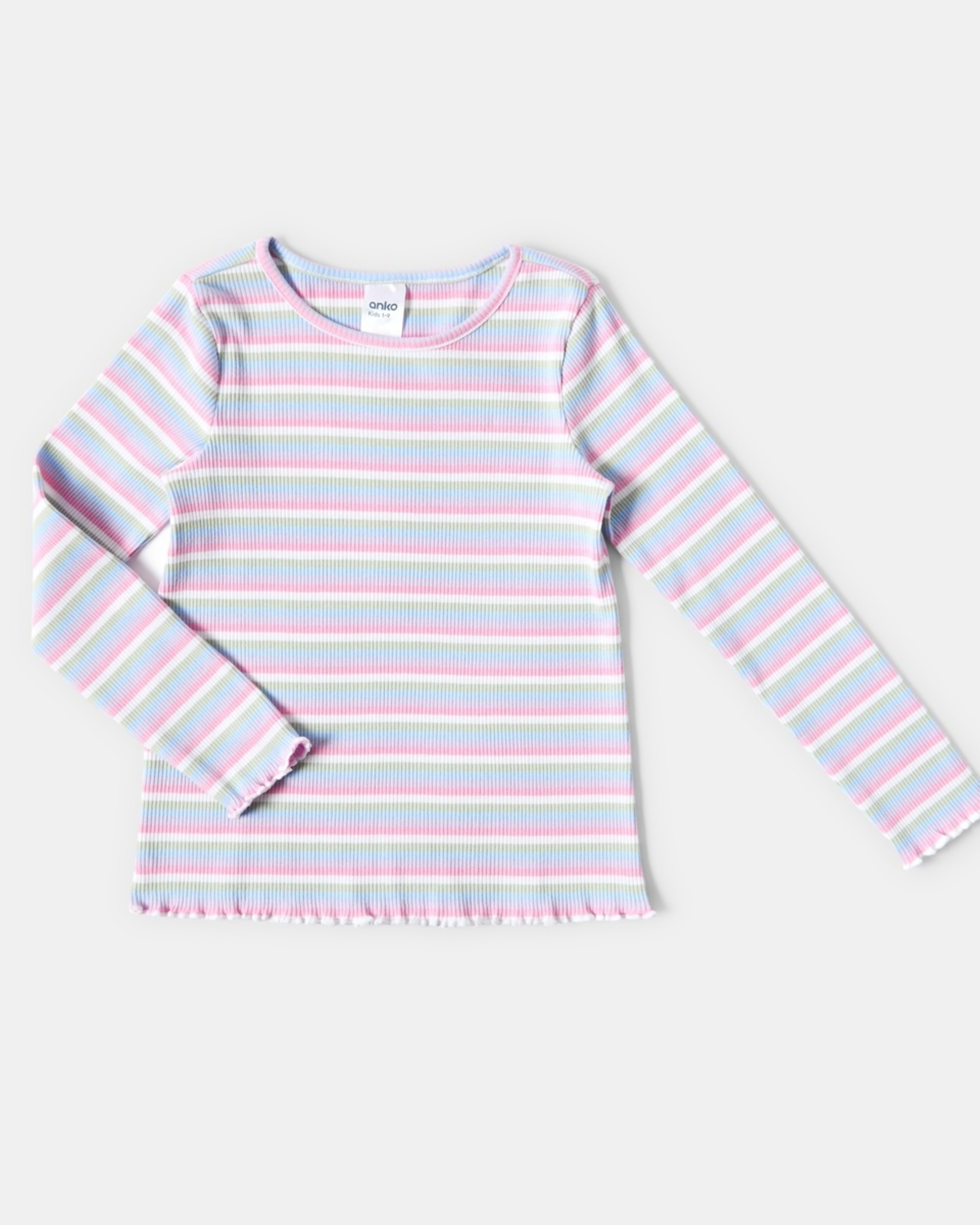8 Long Sleeve Rib T-shirt Stripes, 8 of 9