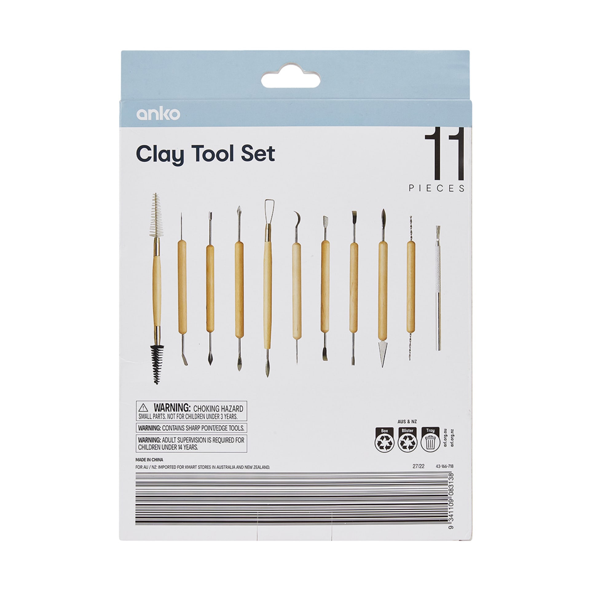 11 Piece Clay Tool Set Kmart
