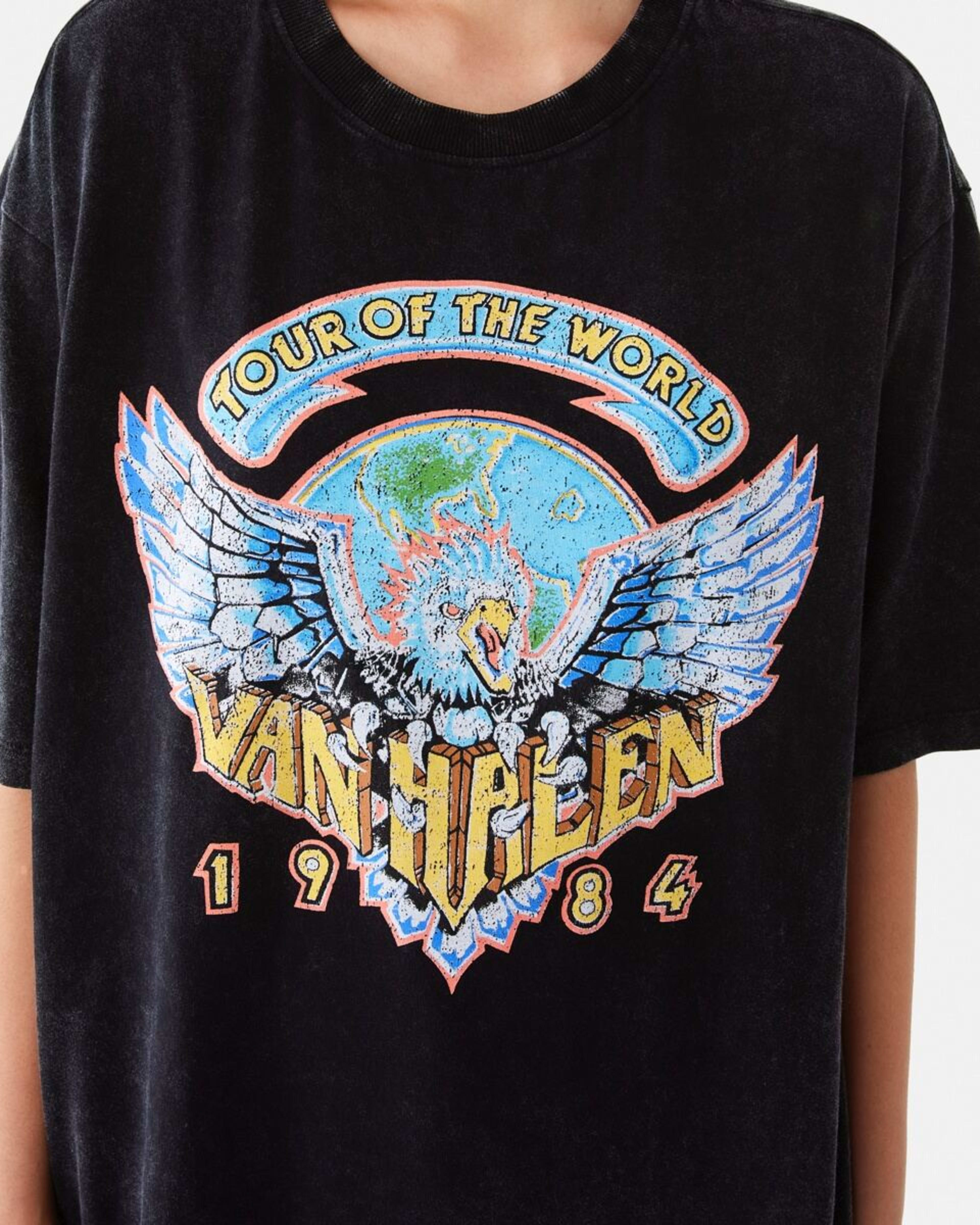 6 Short Sleeve Van Halen License Premium Oversized T-shirt VAN HALEN WASHED BLACK, 6 of 9
