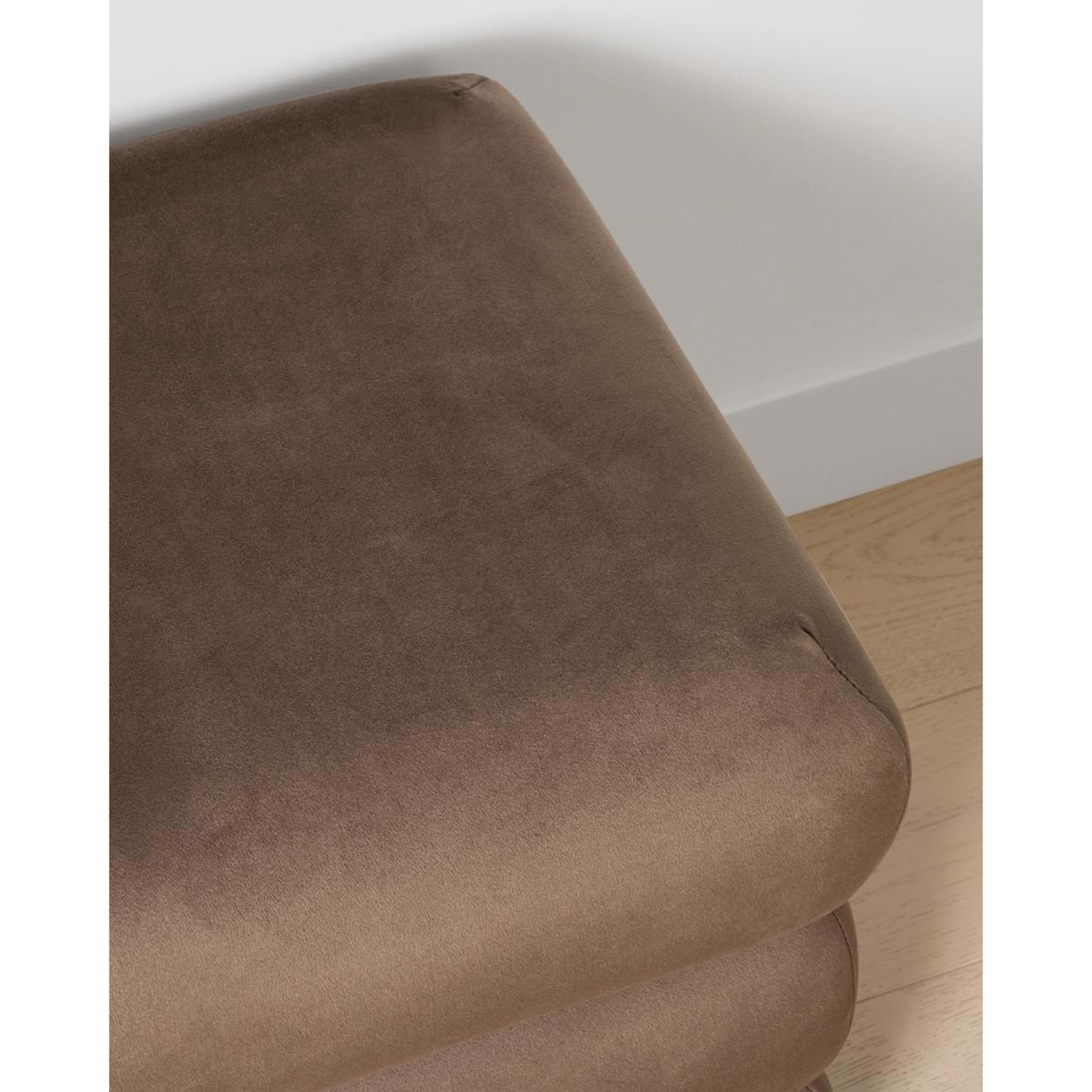 5 Aleks Velvet Storage Bench - Chocolate, 5 of 8