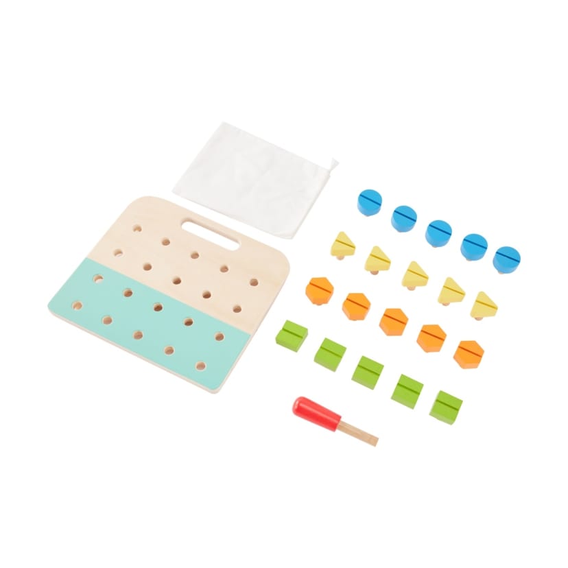 23 Piece Wooden Nuts and Bolts Board Set Kmart