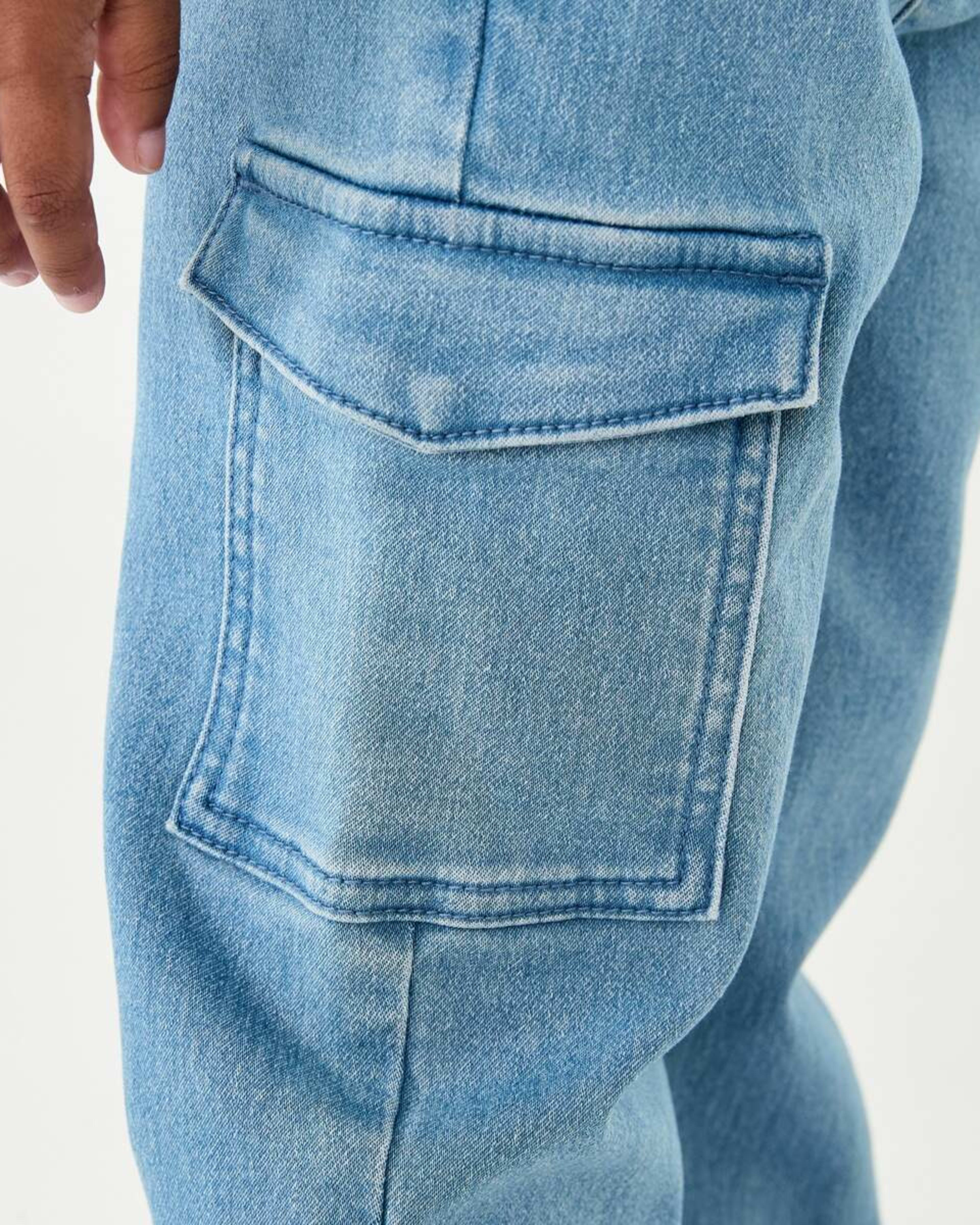 5 Knit Denim Jeans Light Wash, 5 of 9