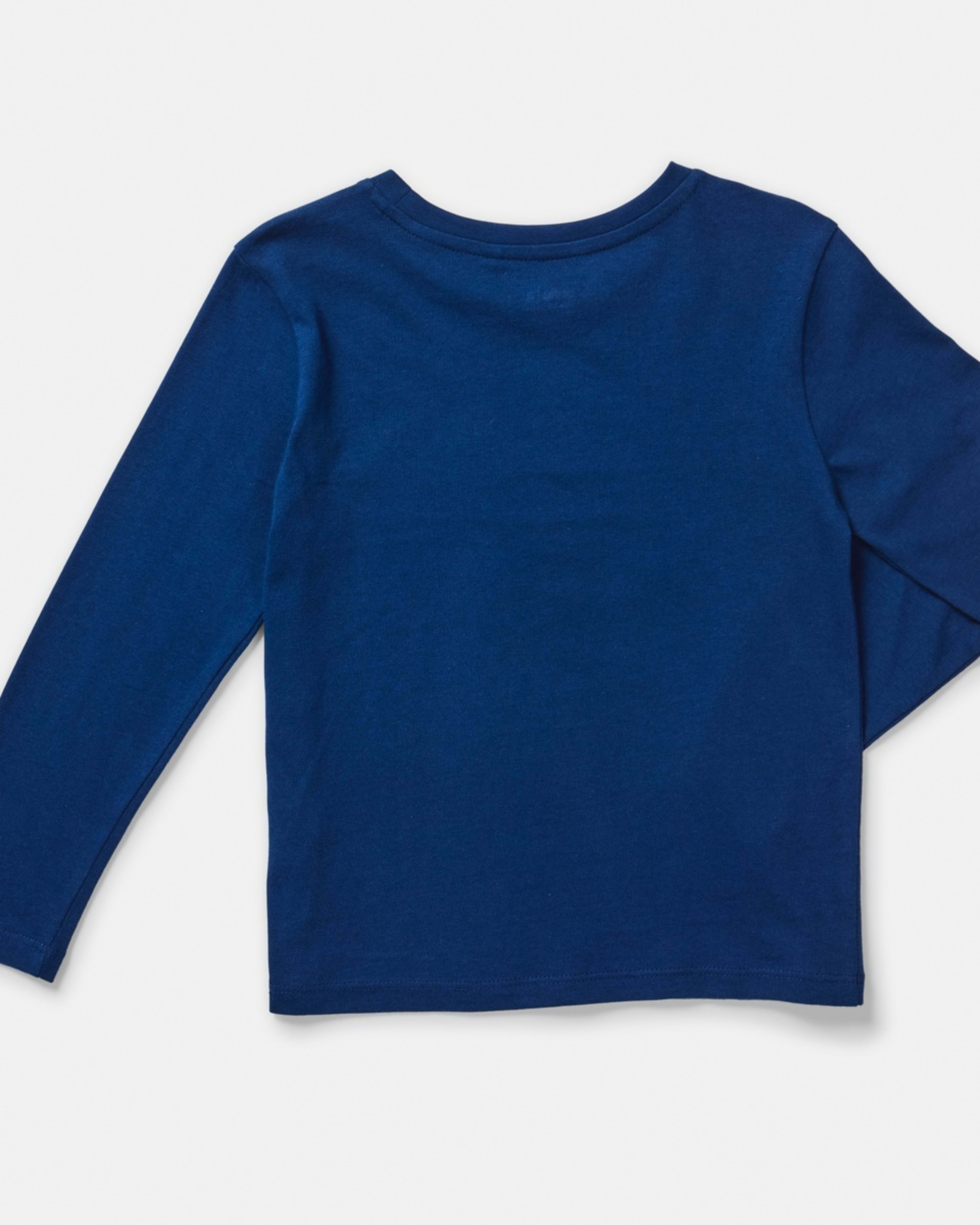 8 Long Sleeve Print T-shirt Blu Varsty, 8 of 8