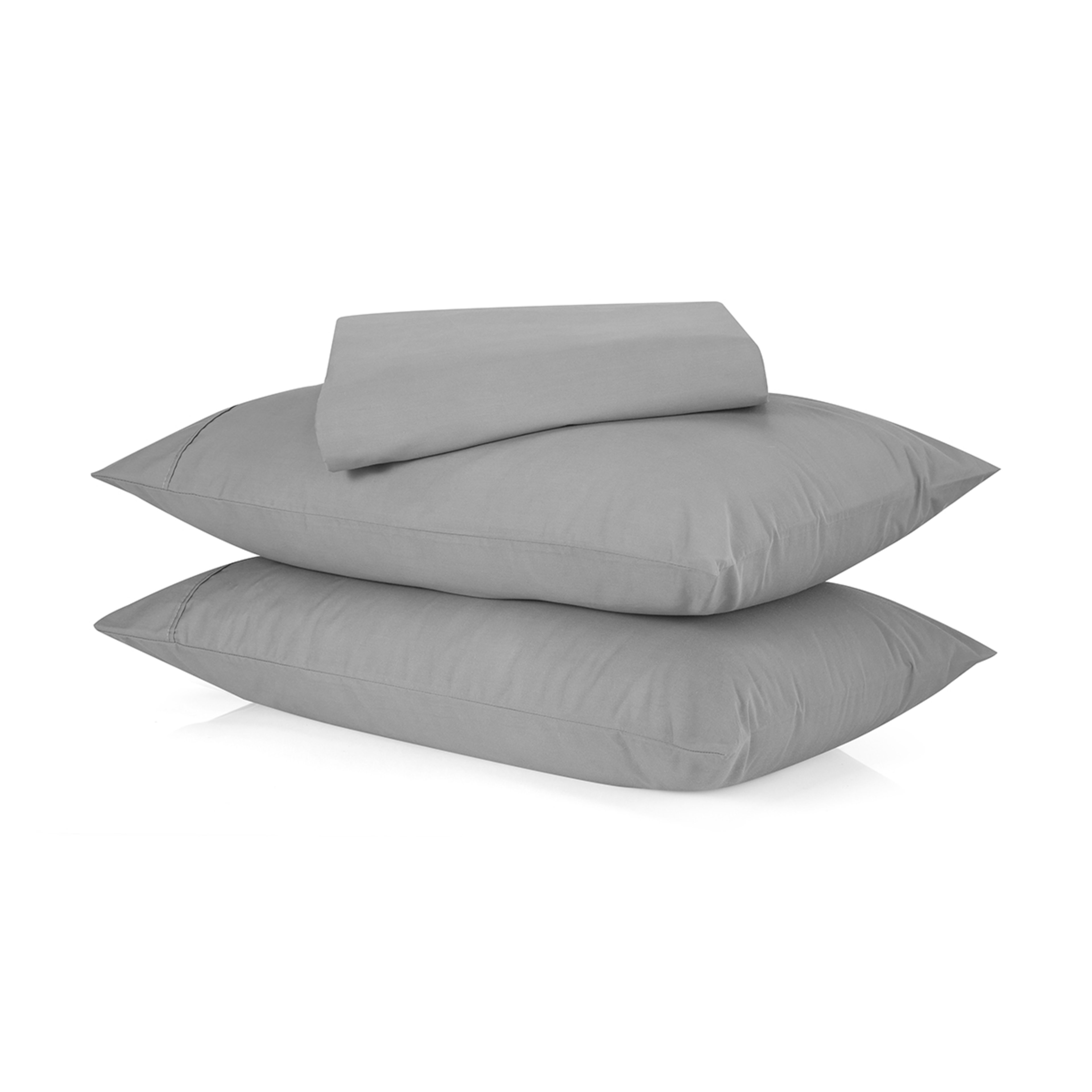 Grey Cotton Rich King Bed Fitted Sheets