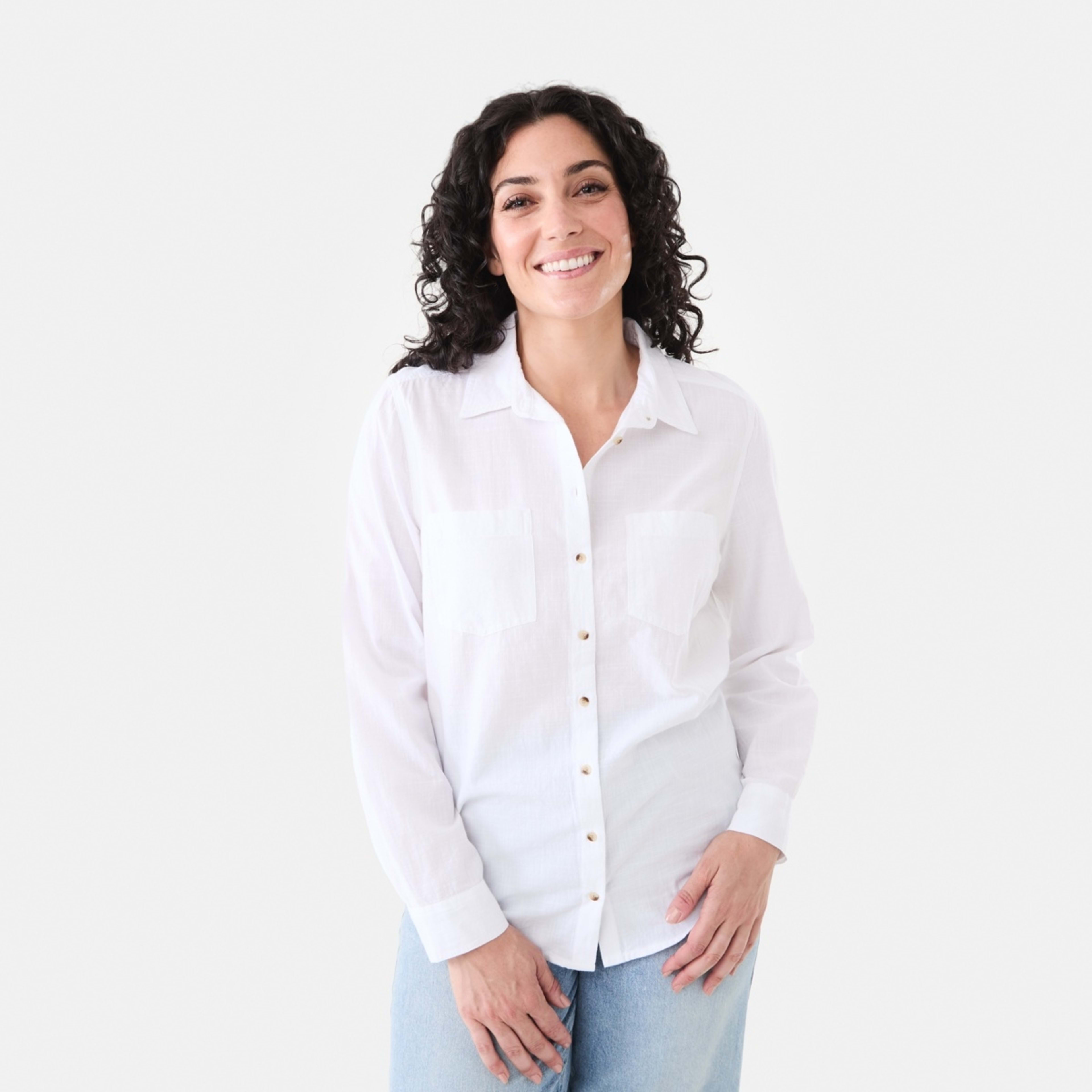 1 Long Sleeve Casual Shirt White, 1 of 6