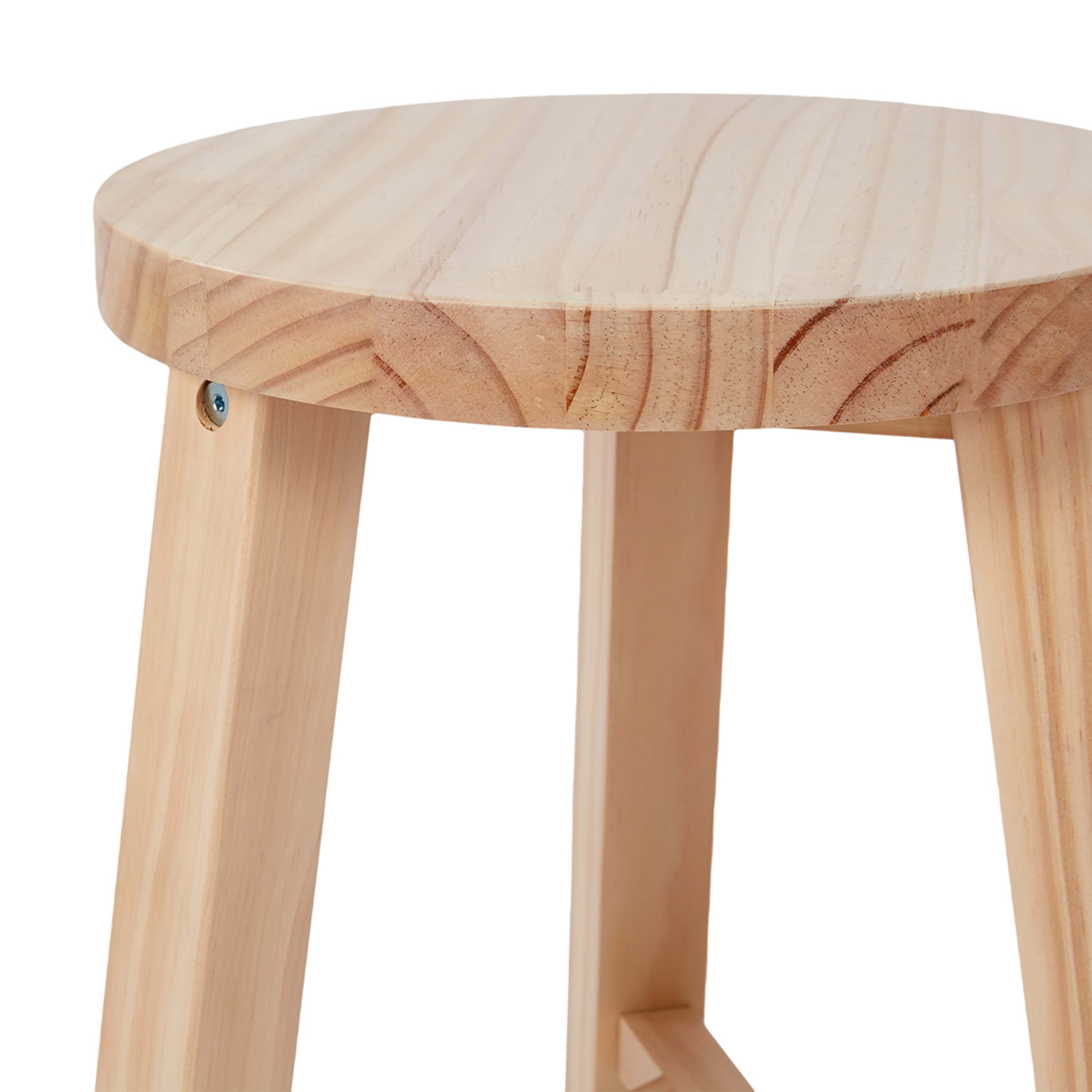 4 Short Timber Stool, 4 of 7