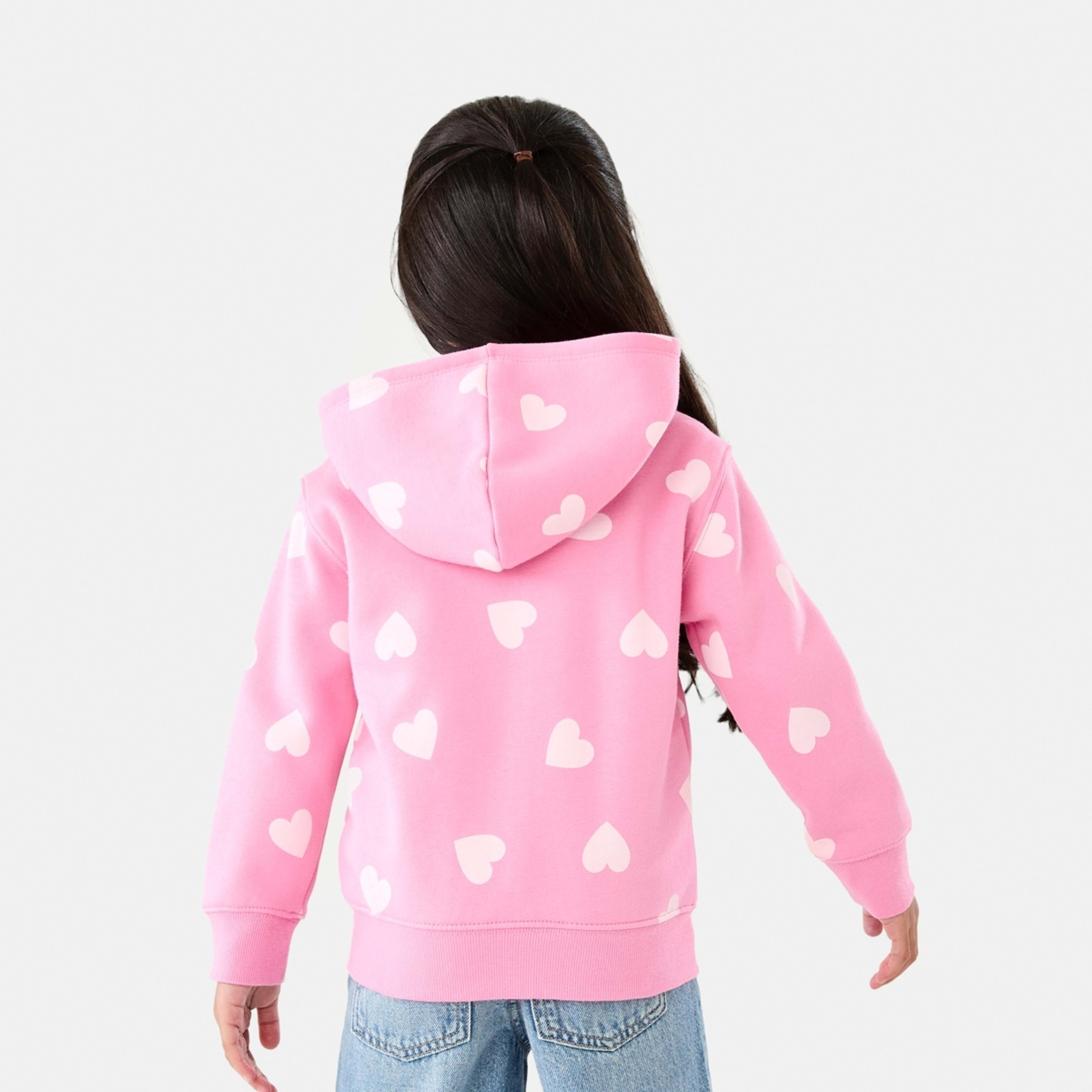 2 Zip Through Hoodie Heart Alot Aurora Pink, 2 of 10
