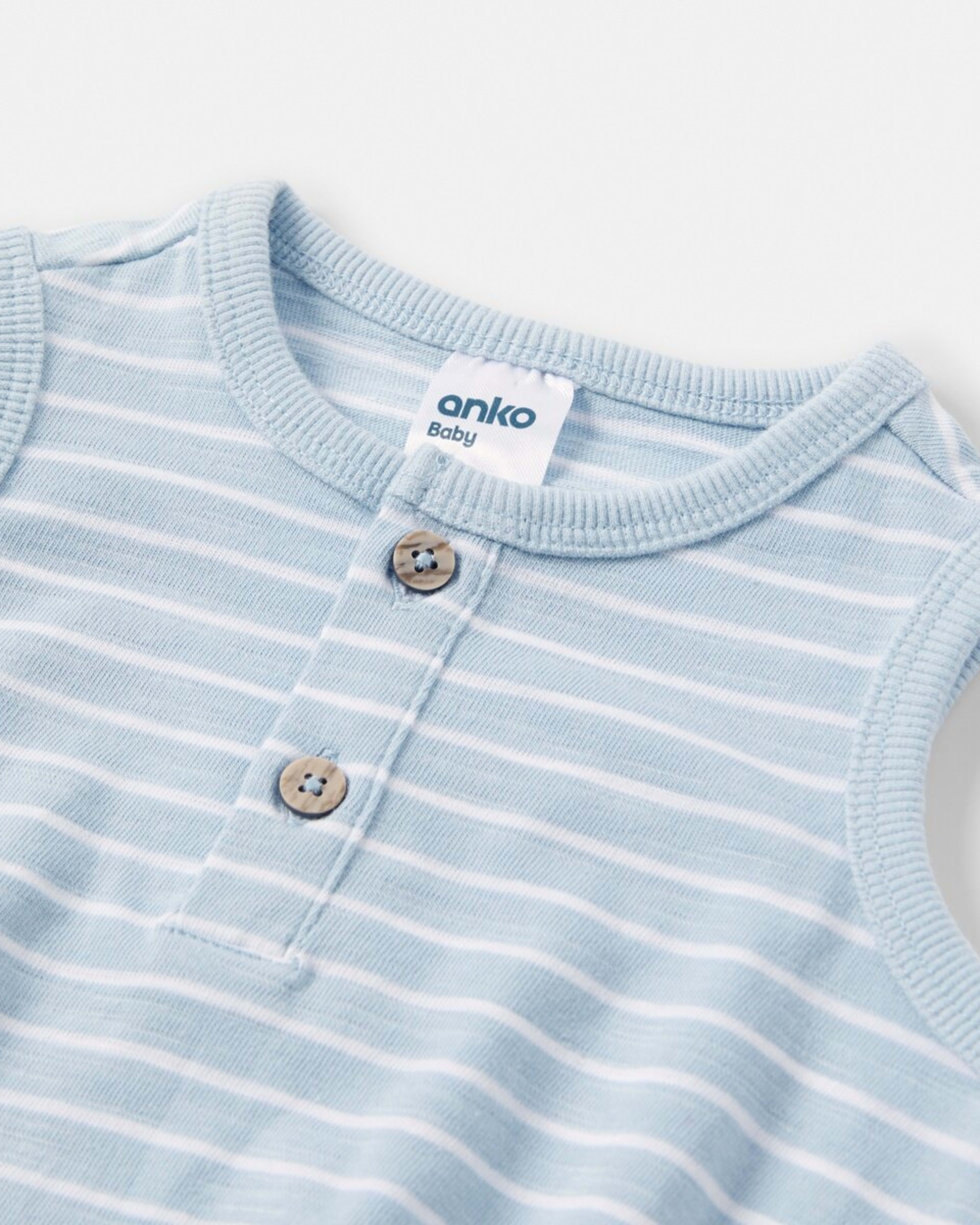 3 Henley Neck Bodysuit Stripes, 3 of 3