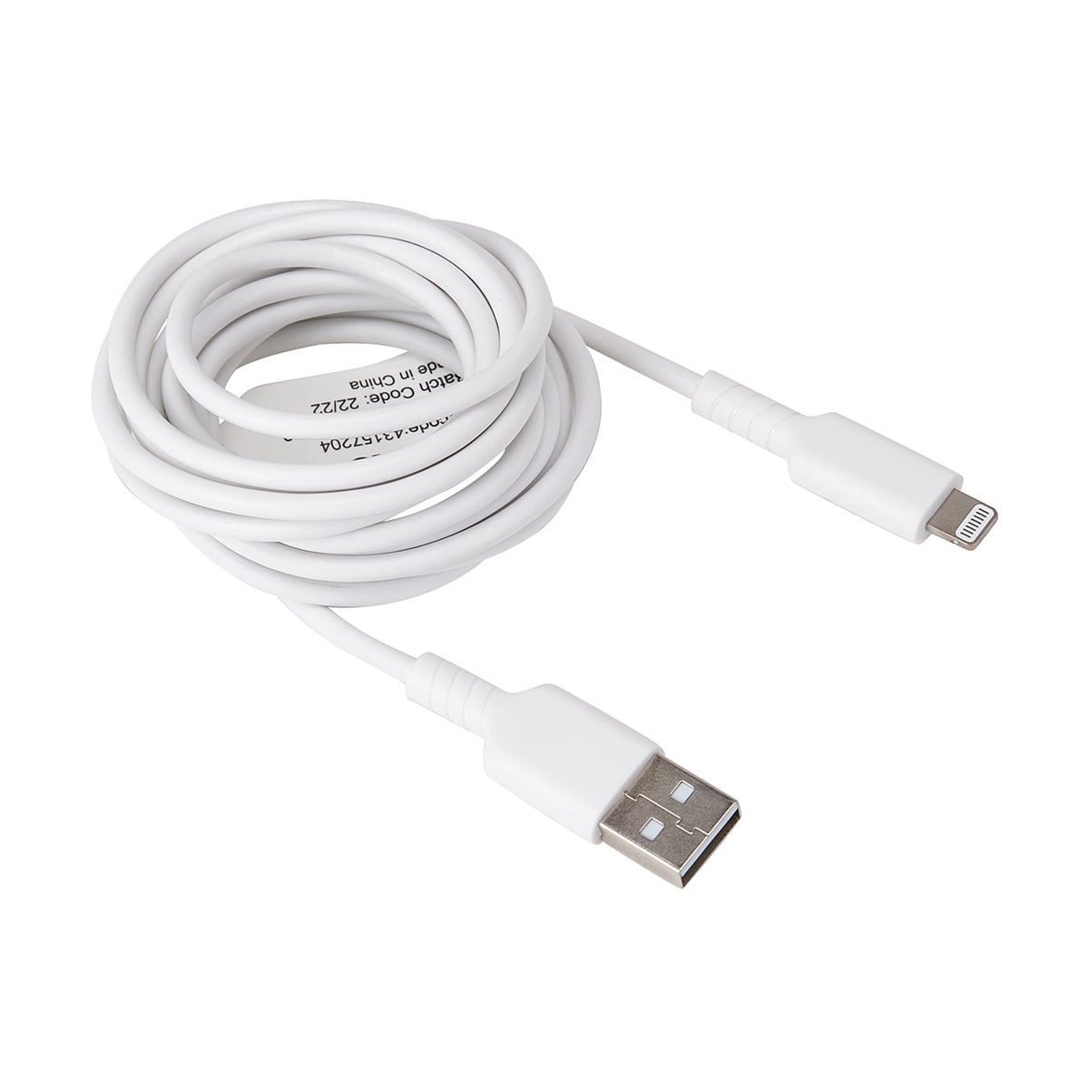 USB to Lightning Cable 2m, White Kmart