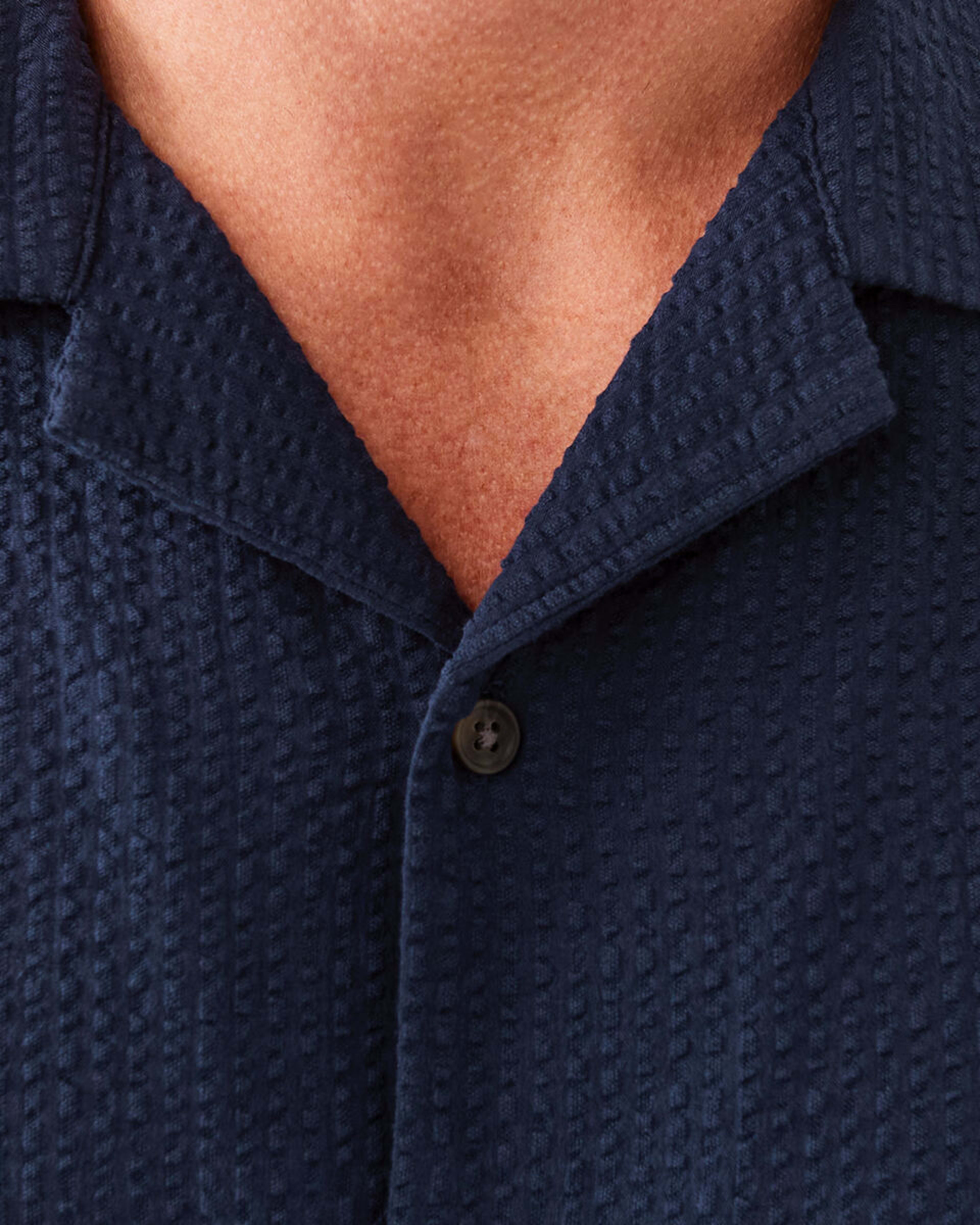 5 Short Sleeve Seersucker Shirt Blu Pcoat, 5 of 7