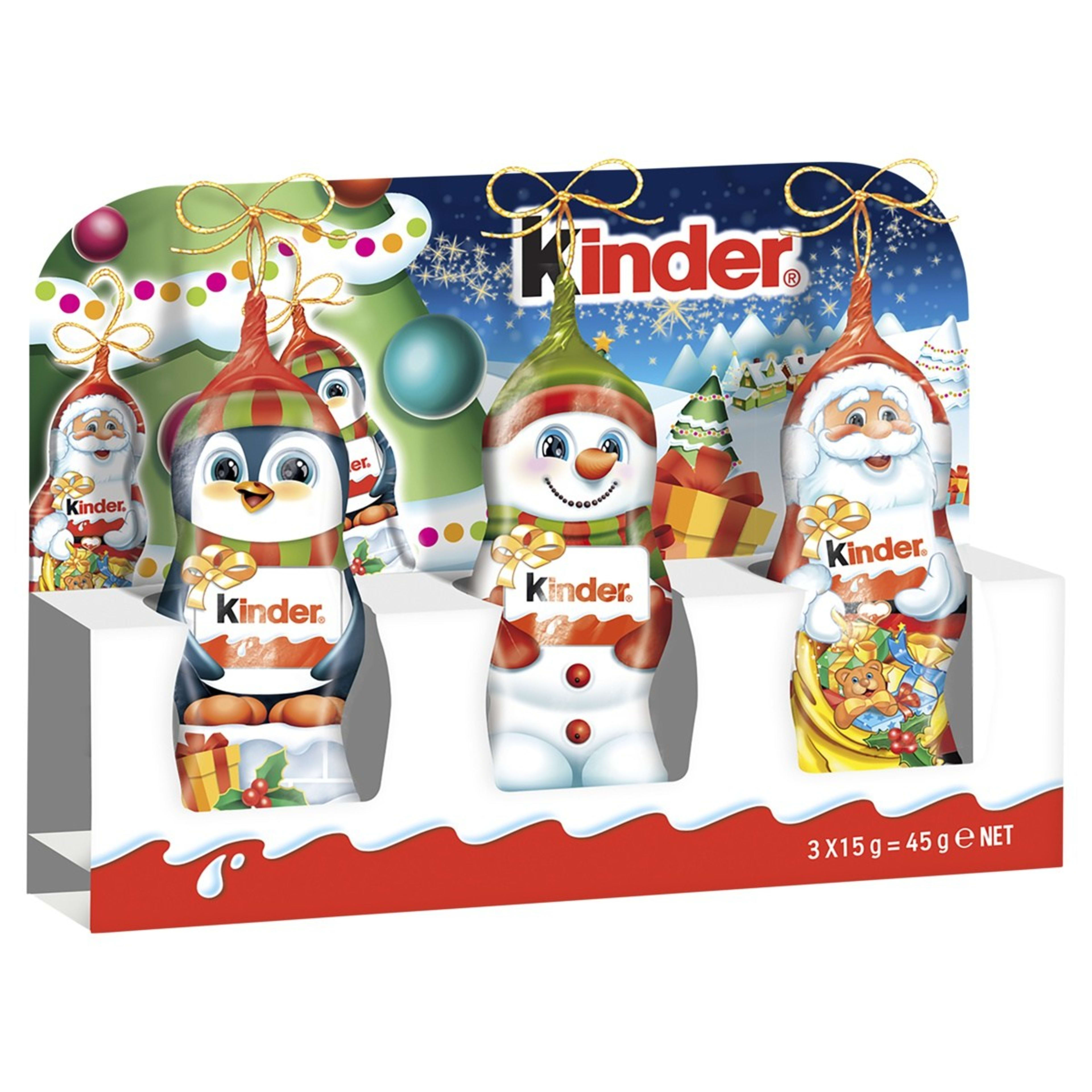 1 Kinder 3 Pack Christmas Figurines 45g