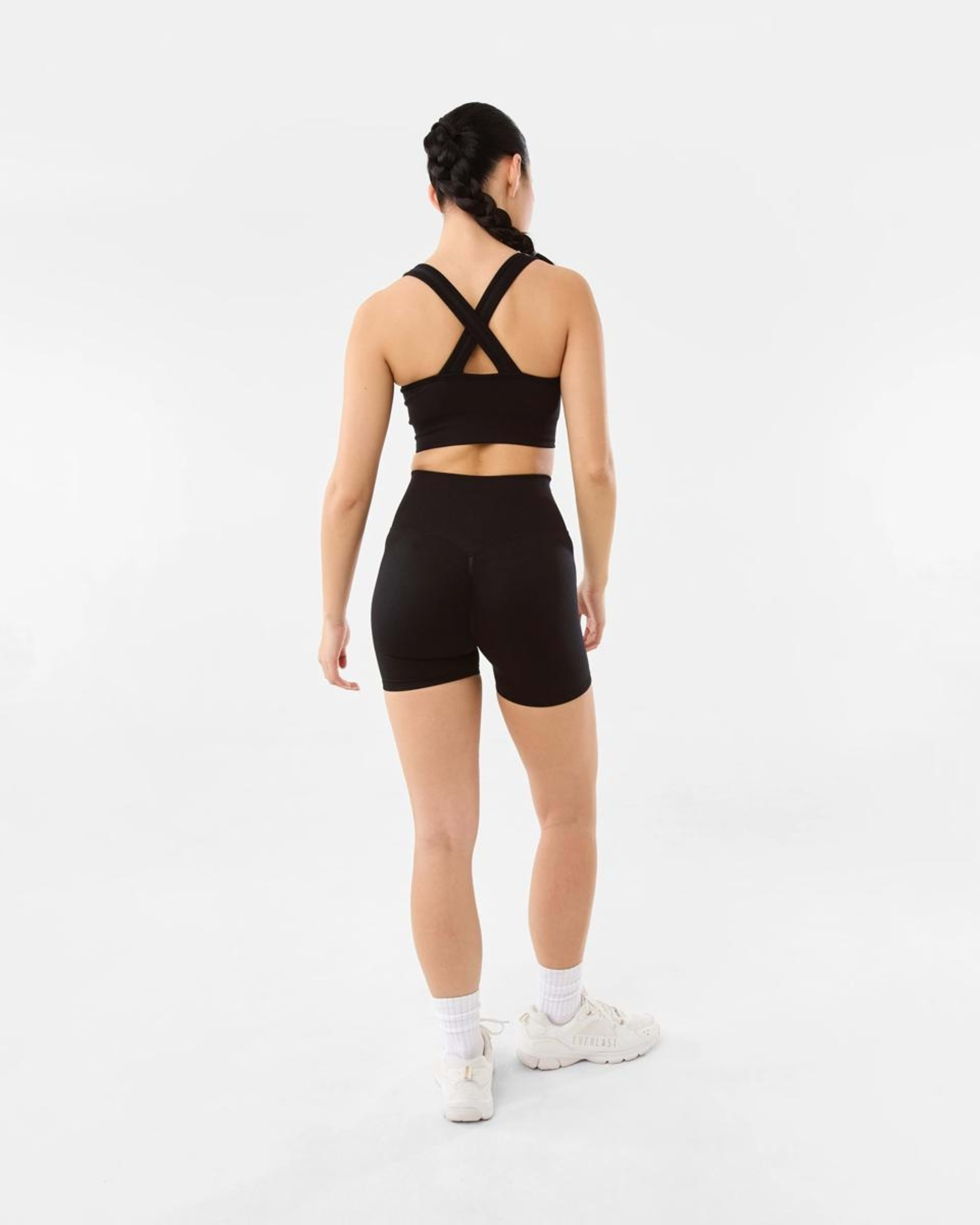 4 Everlast Womens Scoop Neck Seamfree Crop Top EVERLAST SIMPLE LOGO BLACK, 4 of 9