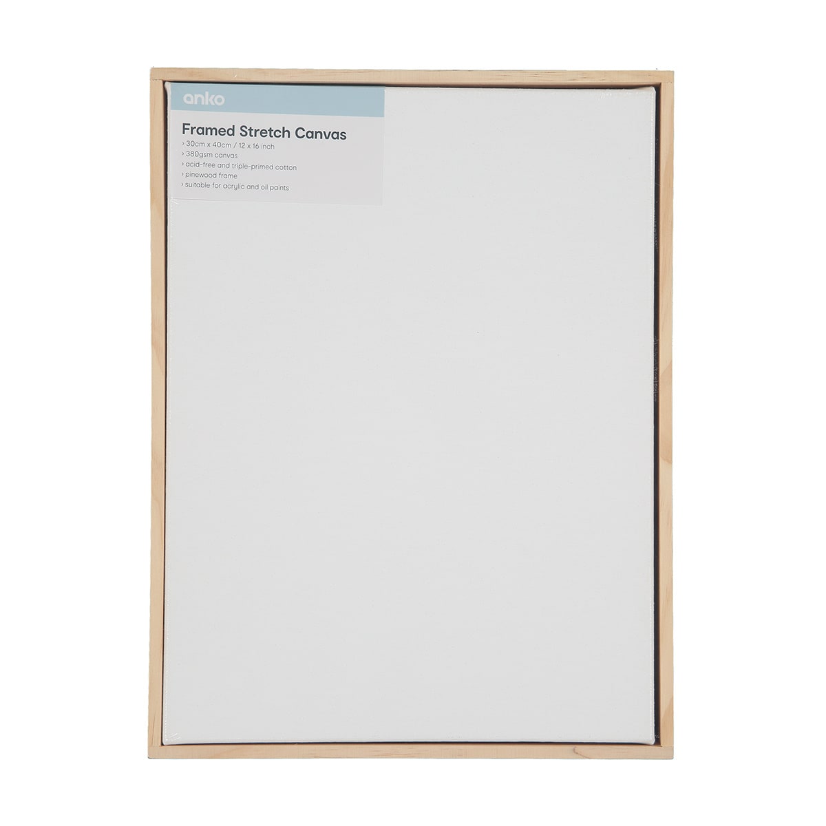 12in. x 16in. Stretched Canvas with Wood Frame Kmart