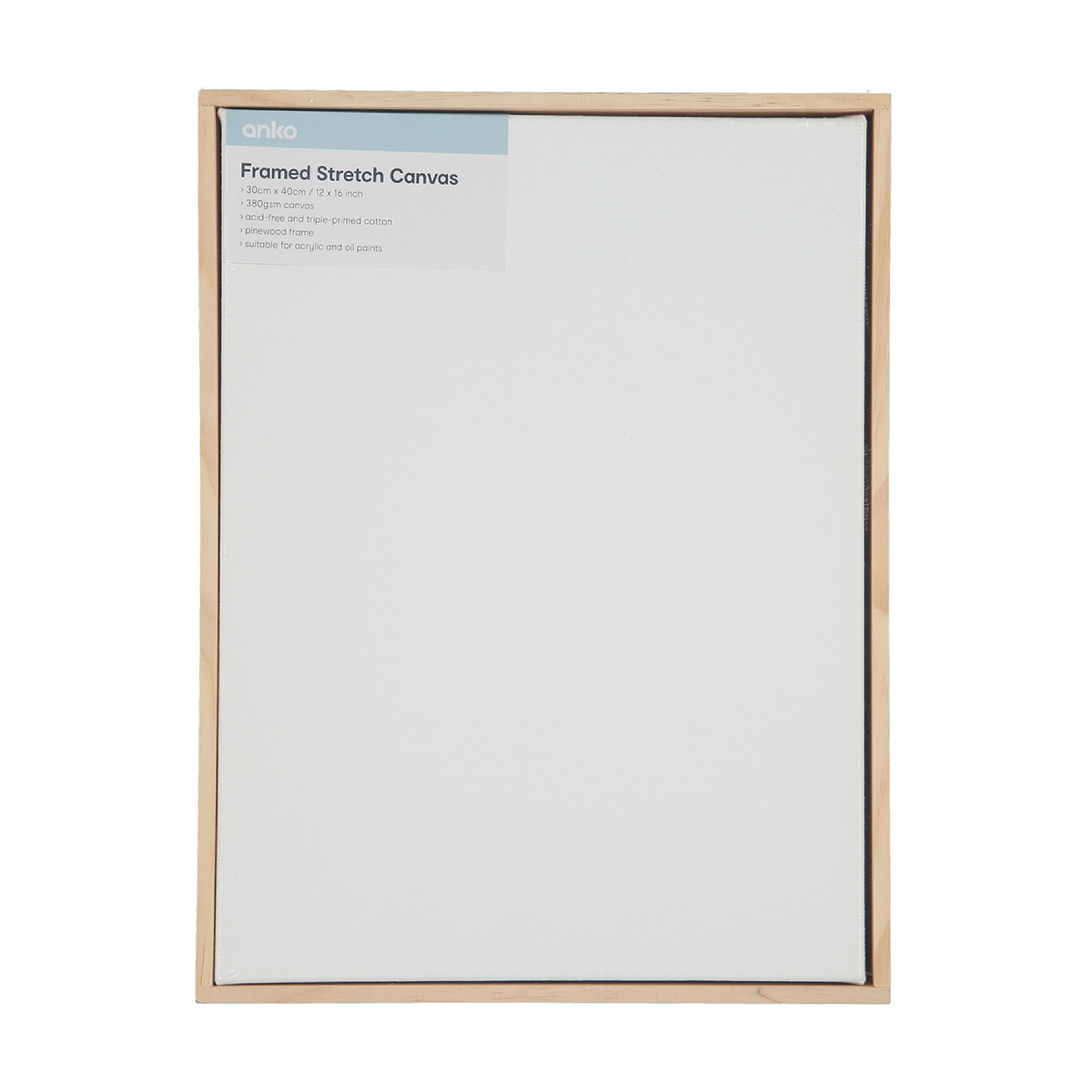 12in. x 16in. Stretched Canvas with Wood Frame Kmart