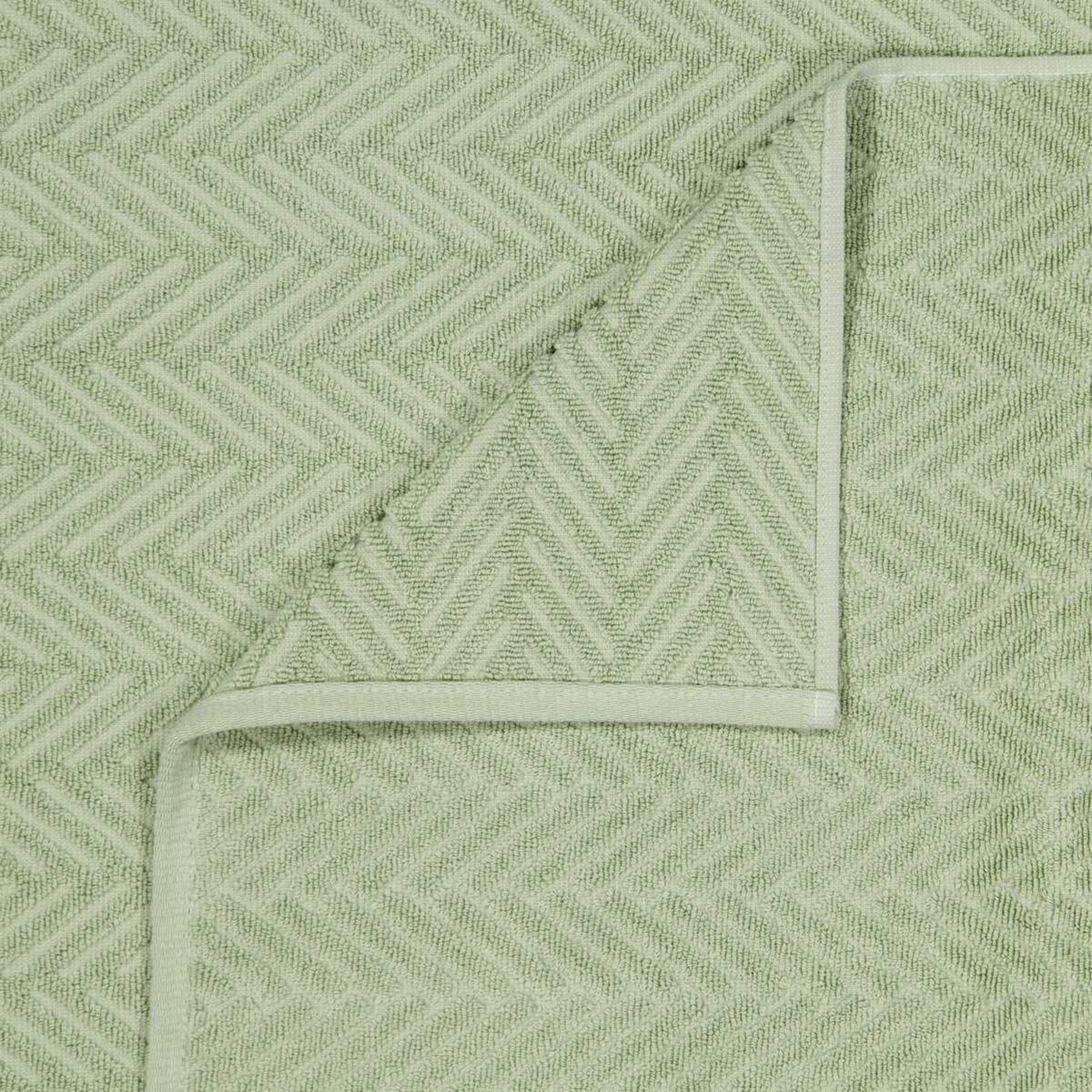 2 Cotton Chevron Mega Towel - Sage, 2 of 6