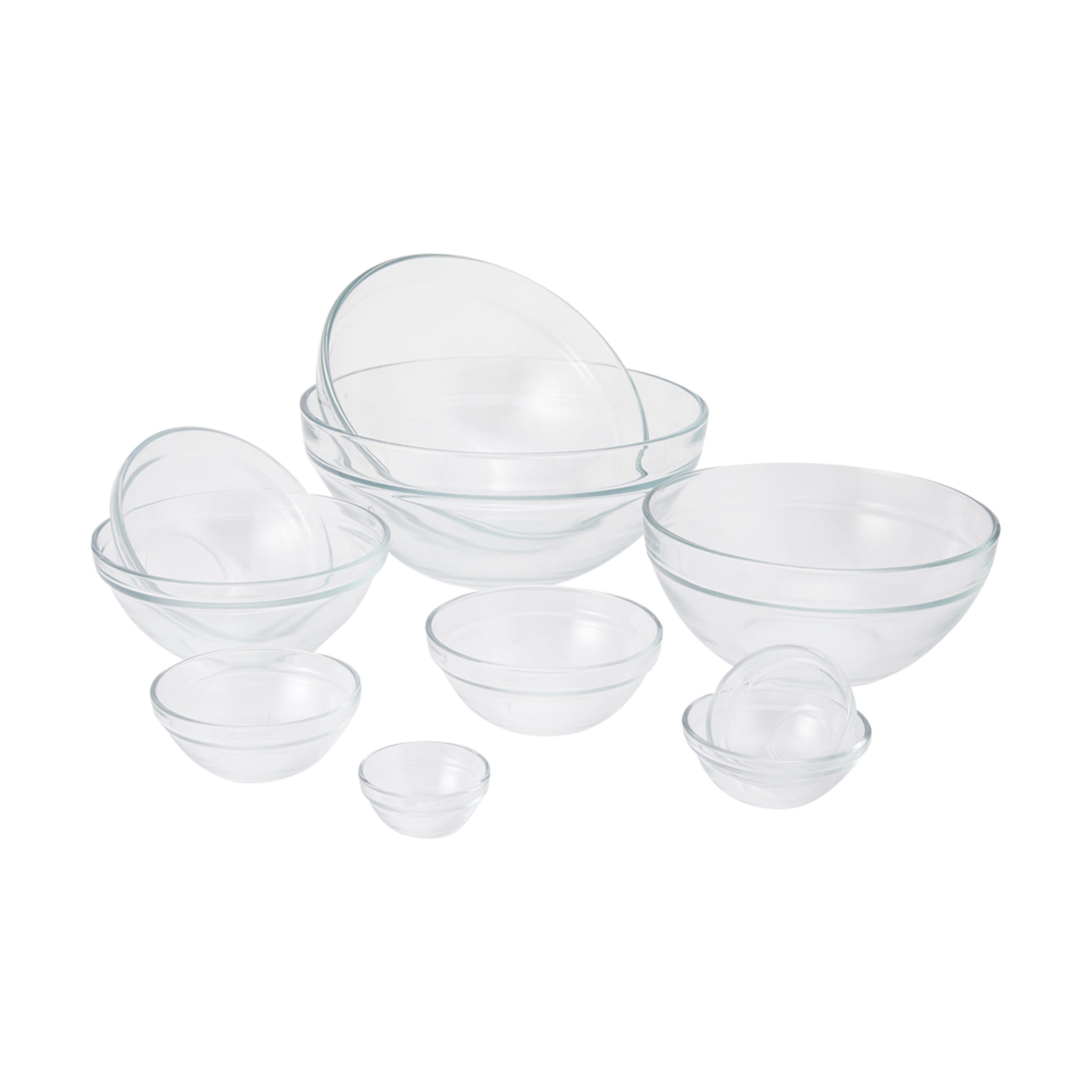 Set of 10 Glass Mixing Bowls Kmart
