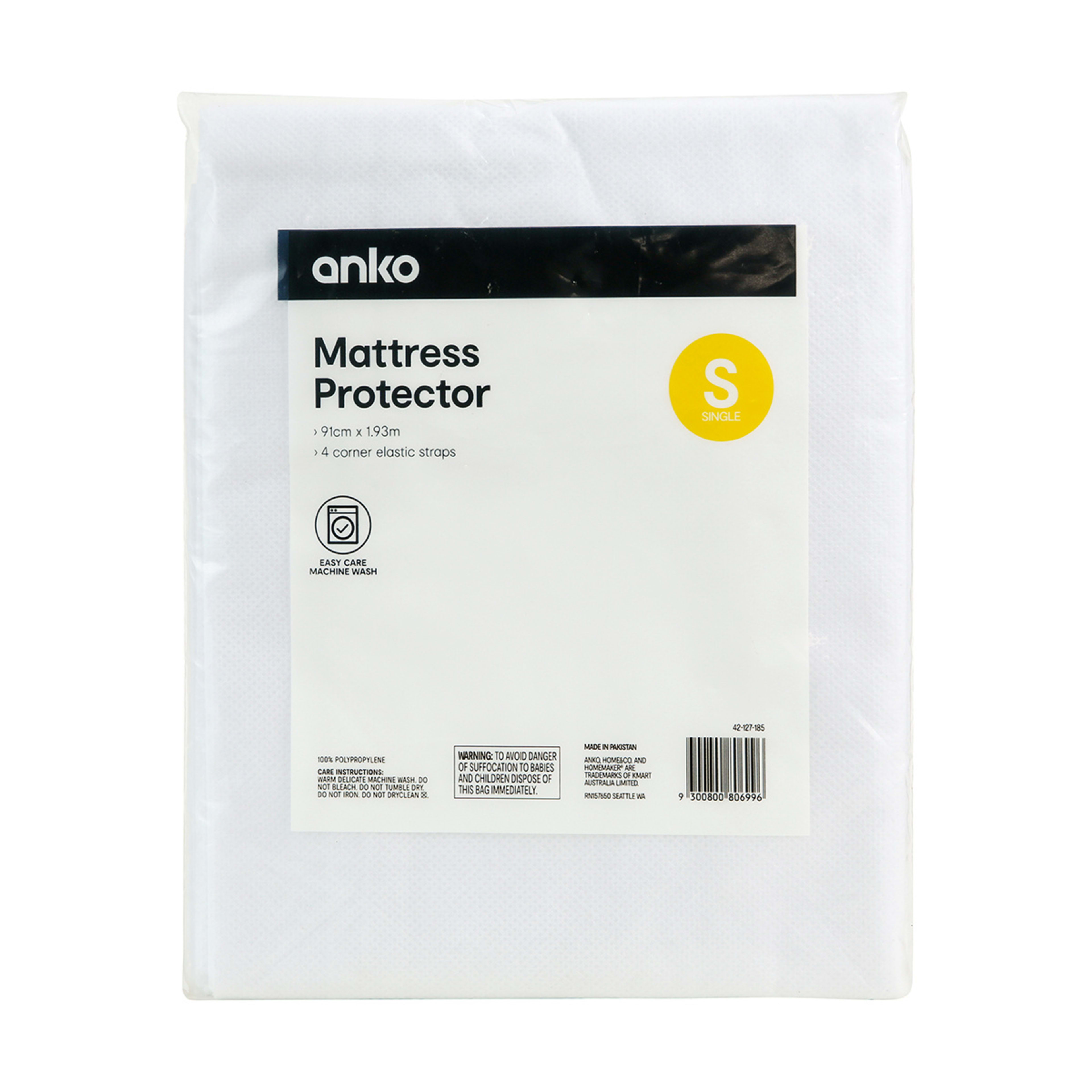 1 Mattress Protector - Single Bed, White