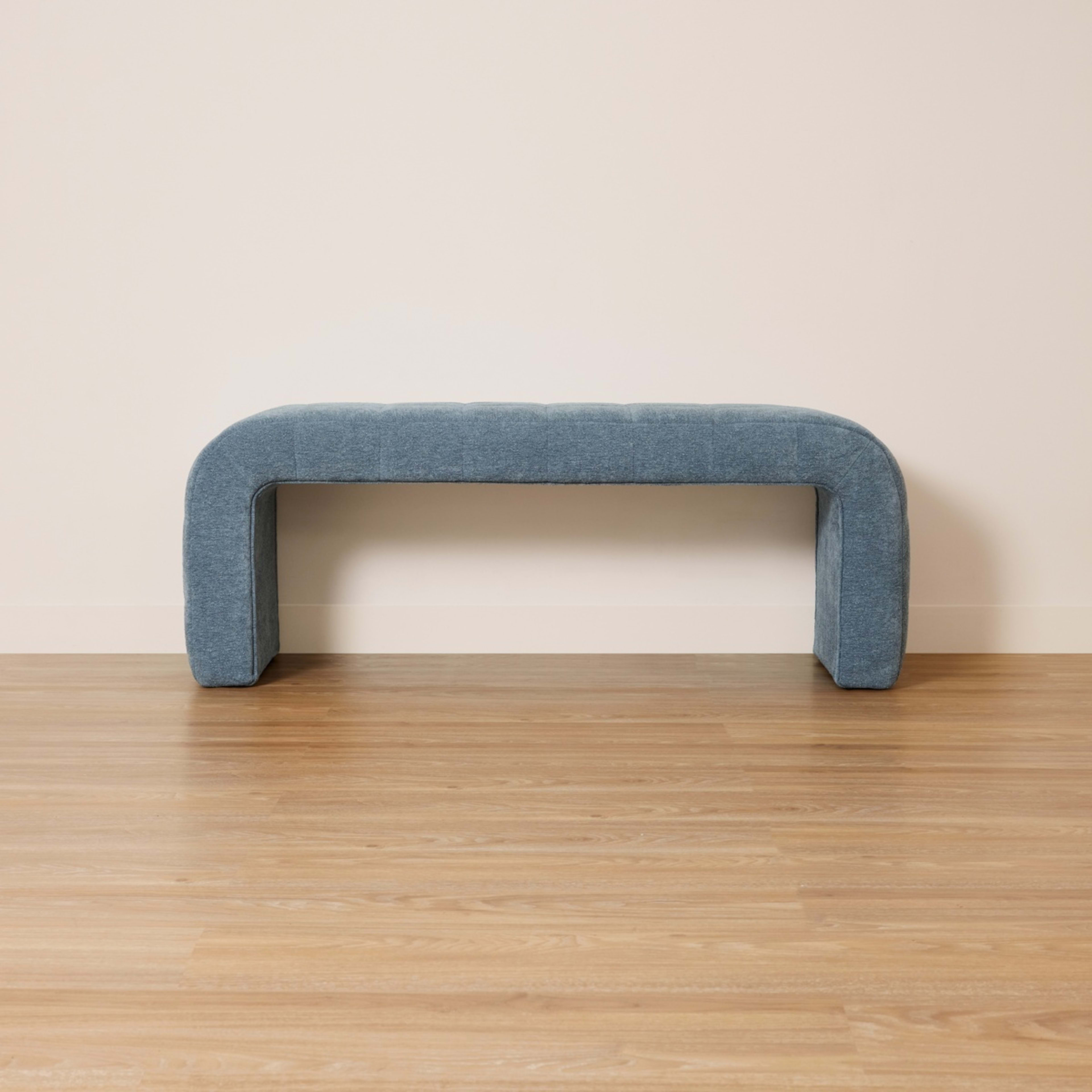 2 Chenille Bench - Blue, 2 of 5