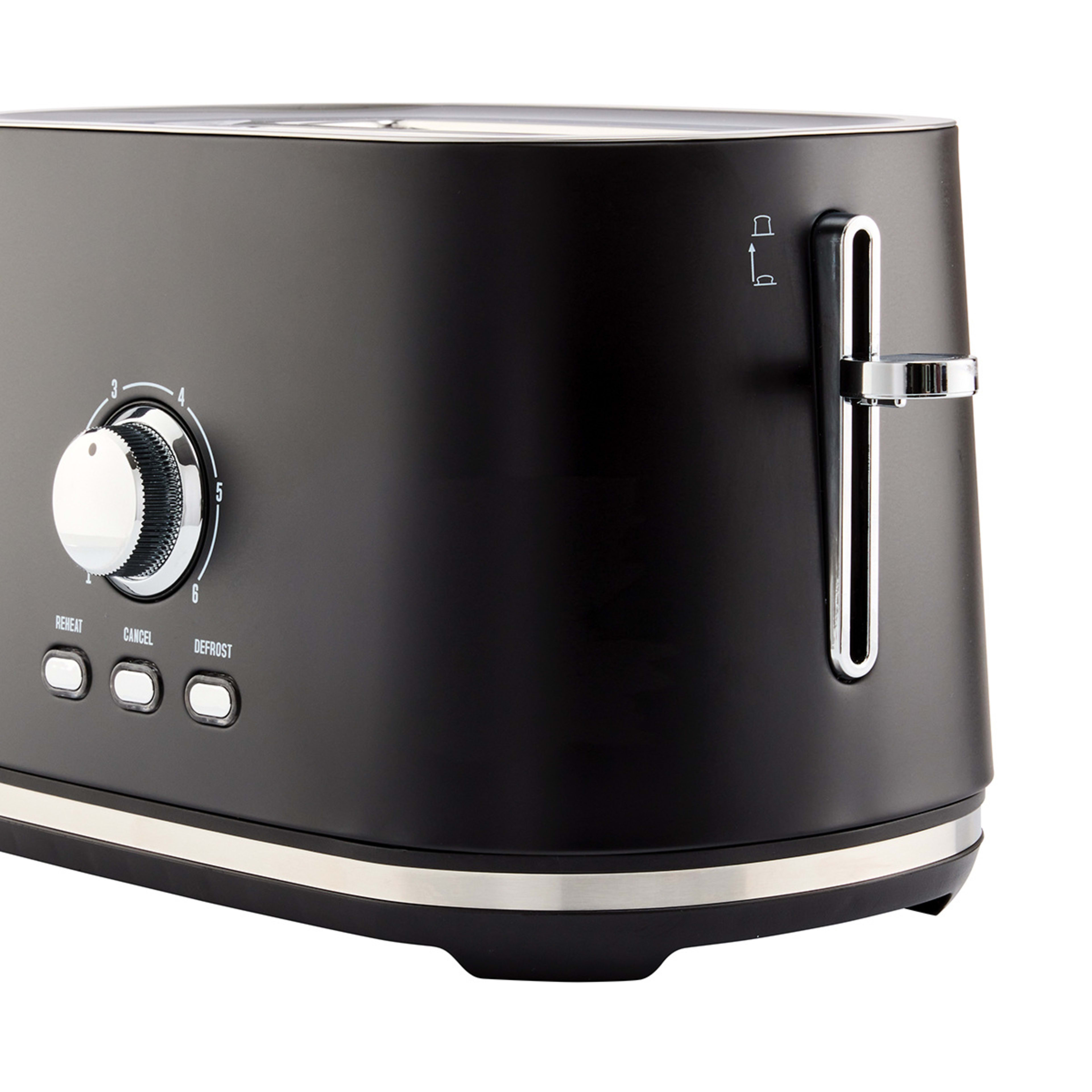 2 Slice Black Matte Toaster Kmart