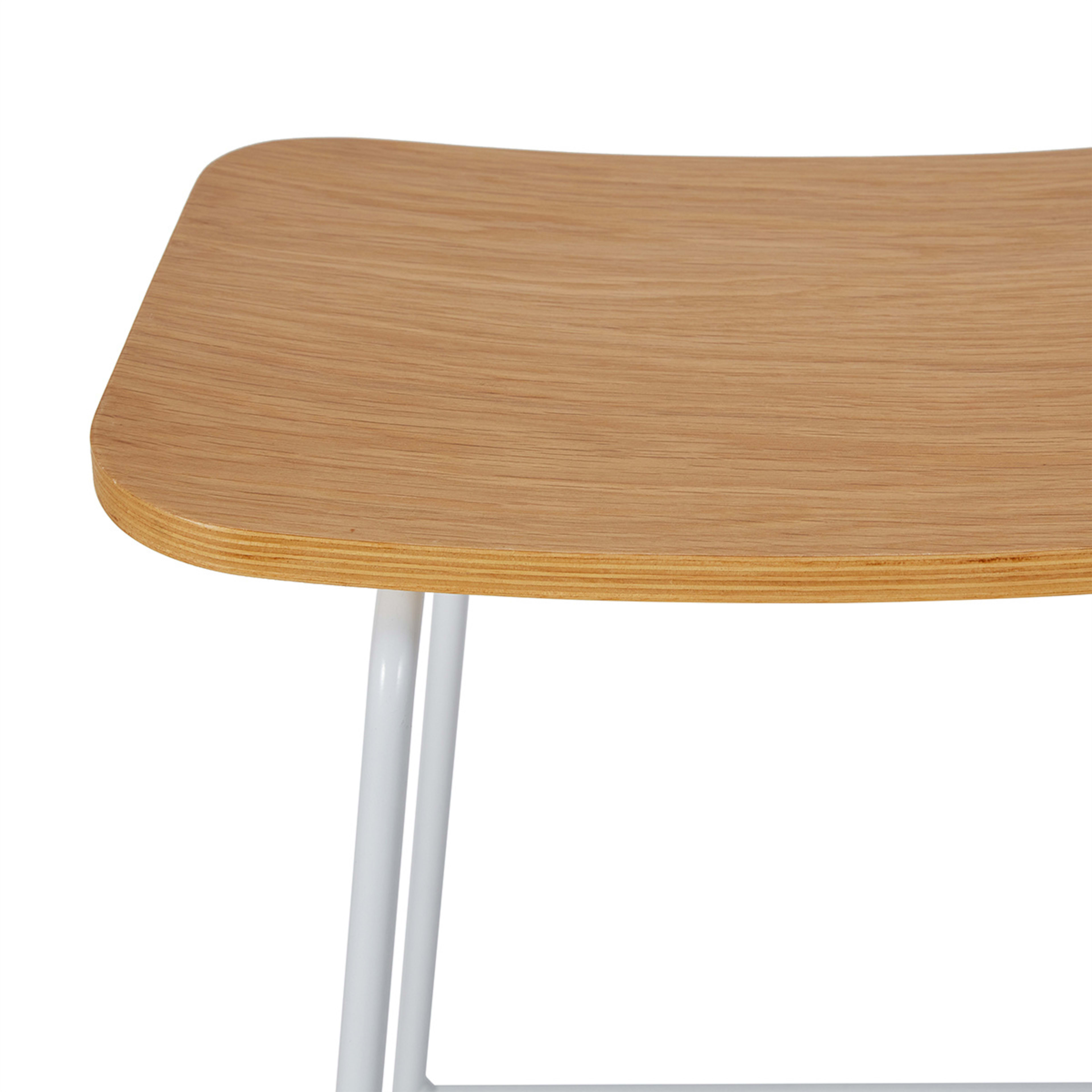 3 71cm Bar Stool - White, 3 of 8