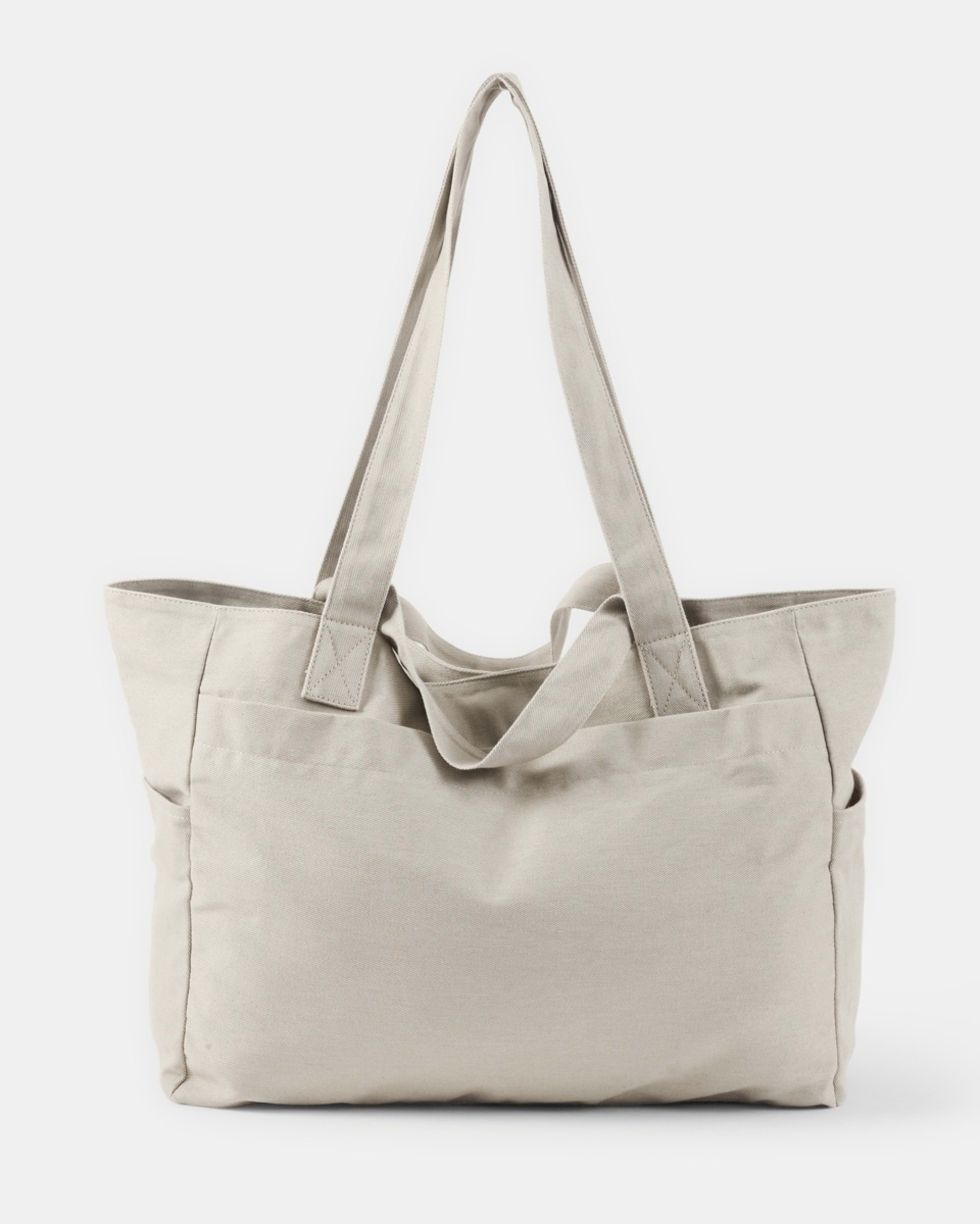 1 Woven Oversized Tote BONE BEIGE, 1 of 5