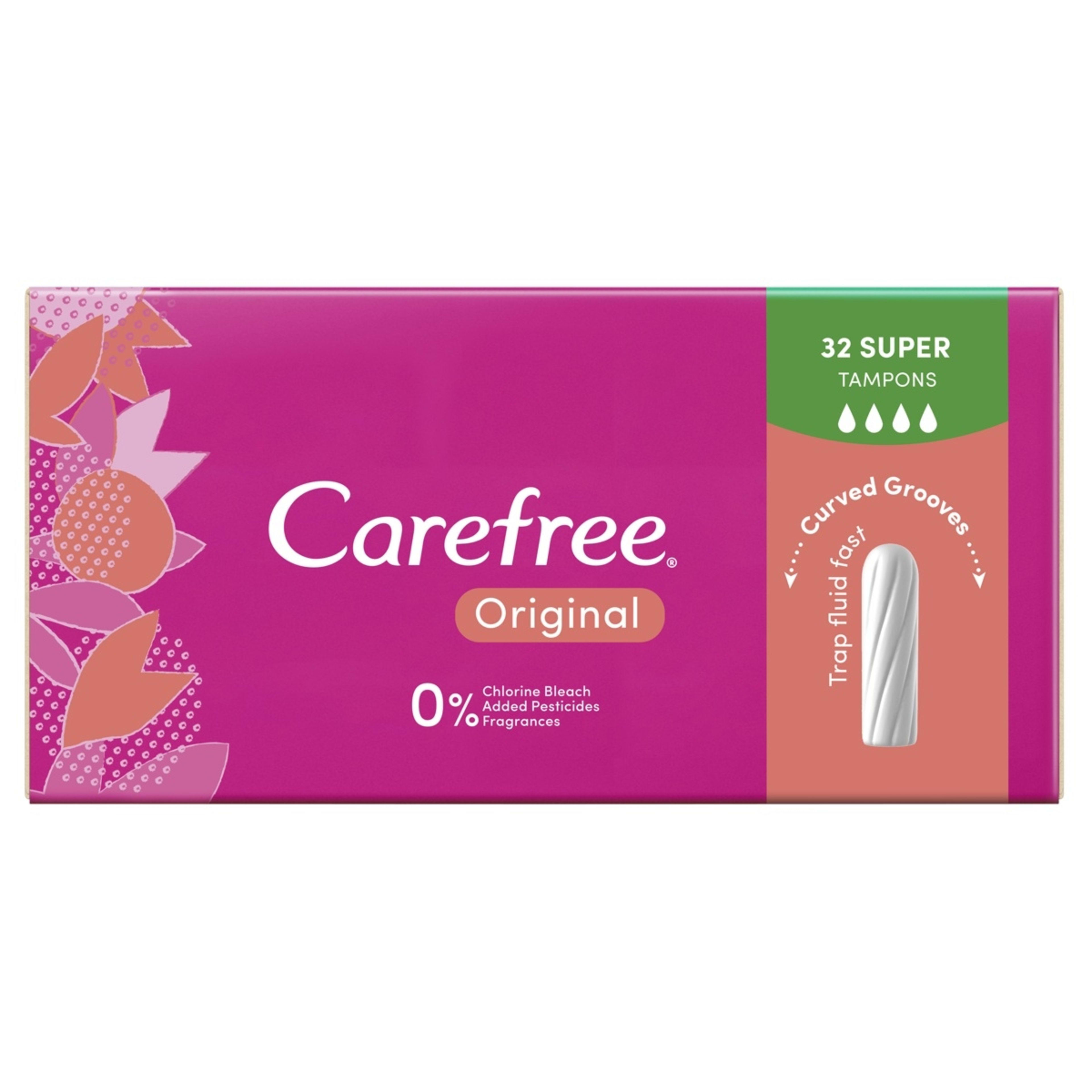 6 32 Pack Carefree Original Super Tampons, 6 of 8