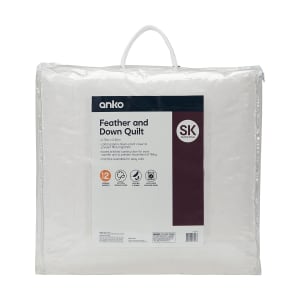 Feather and Down Quilt - Super King Bed, White