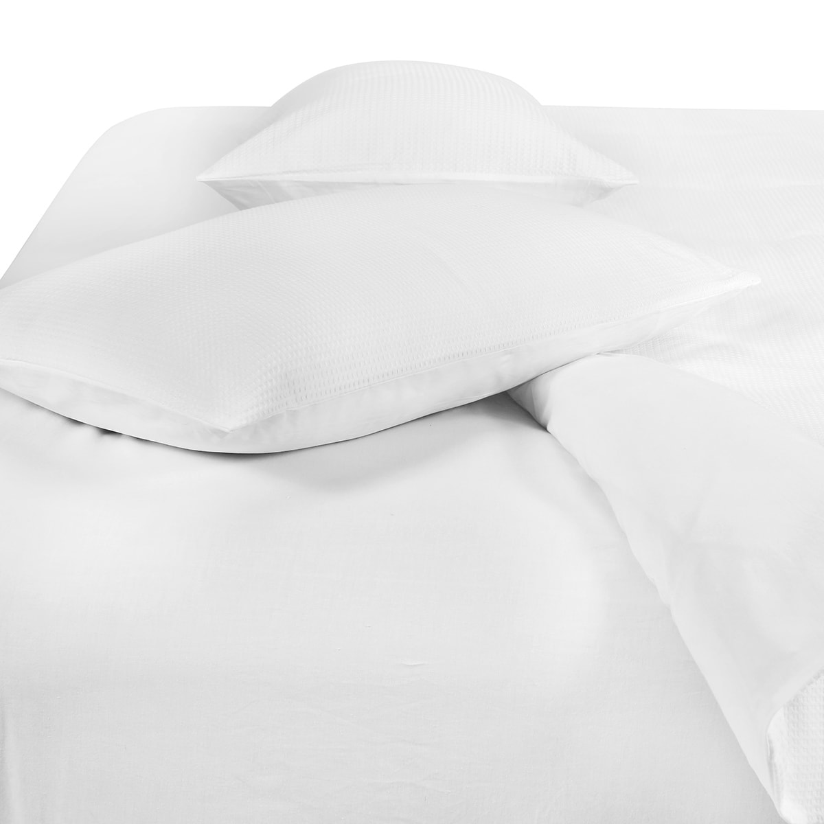Waffle Cotton Quilt Cover Set King Bed, White Kmart