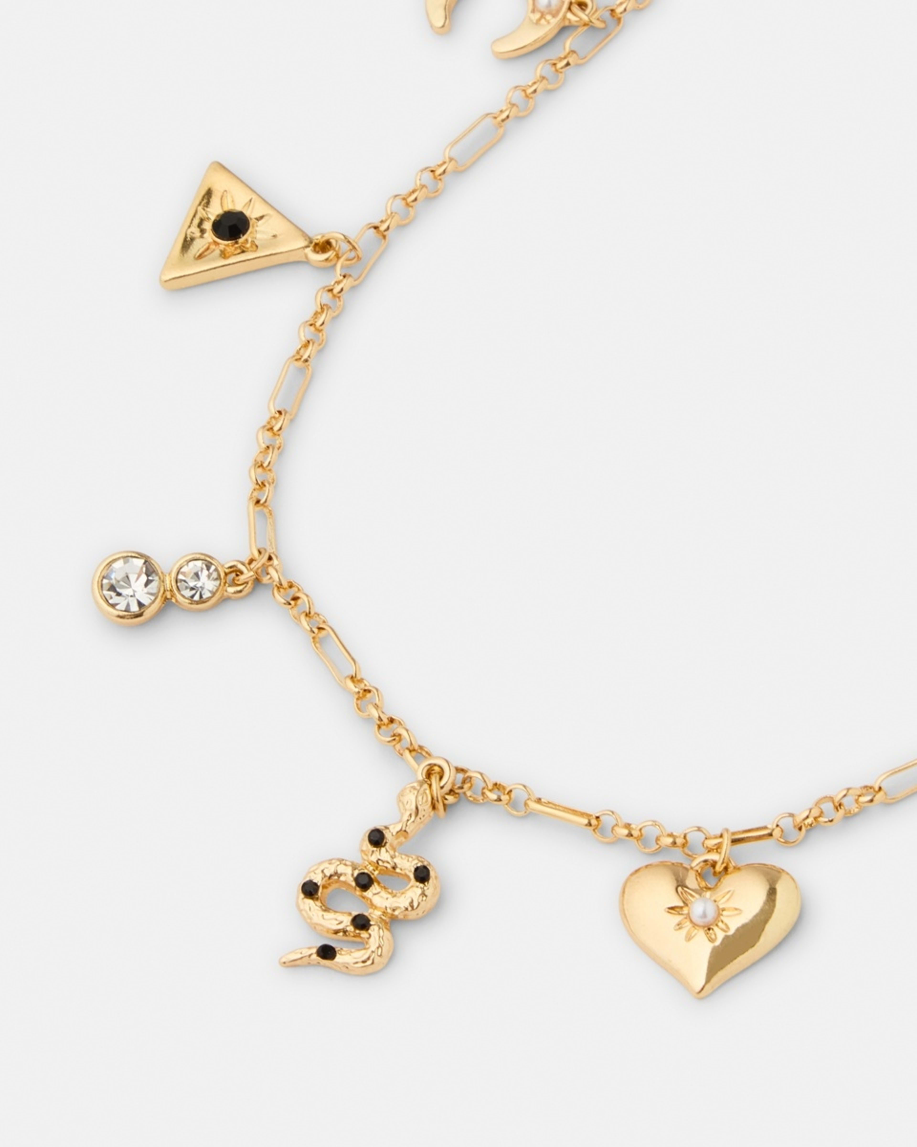 1 Snake Charm Necklace - Gold Tone Gold, 1 of 4