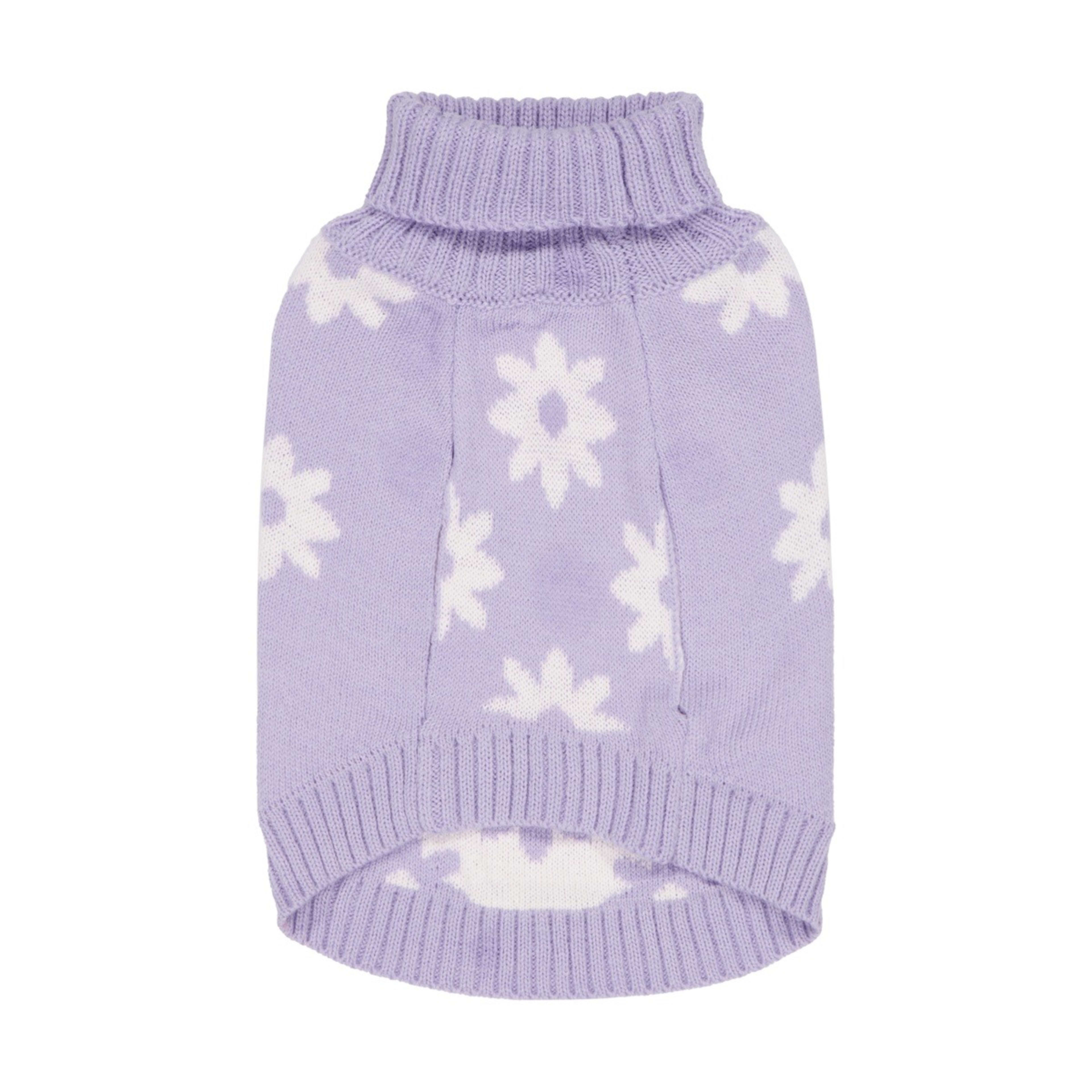 6 Pet Daisy Knit Jumper - Small, Purple, 6 of 10