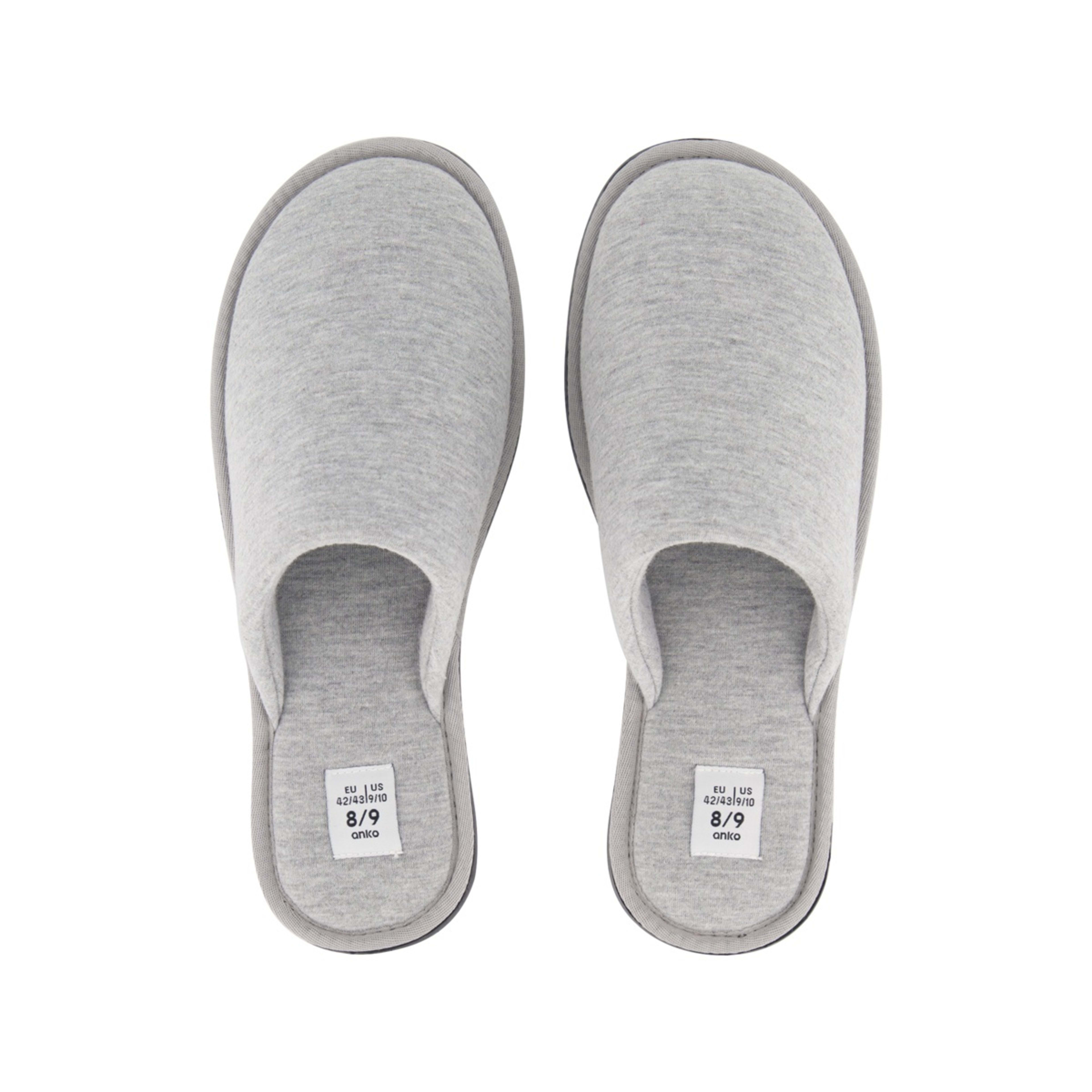 2 Windsor Slipper Scuffs Light Grey, 2 of 3