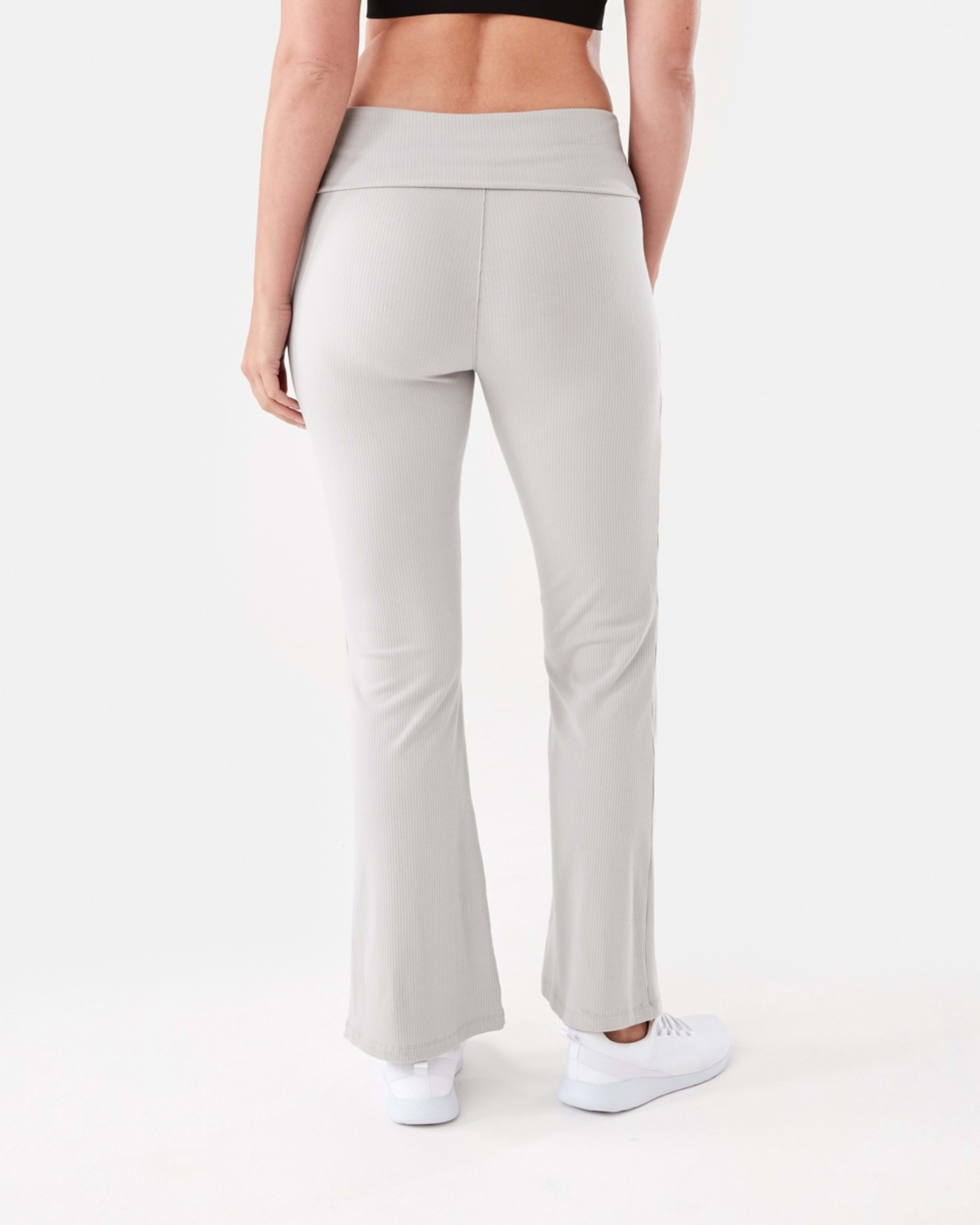 3 Active Womens Folded Waist Flare Pants HARMONY GREY, 3 of 4