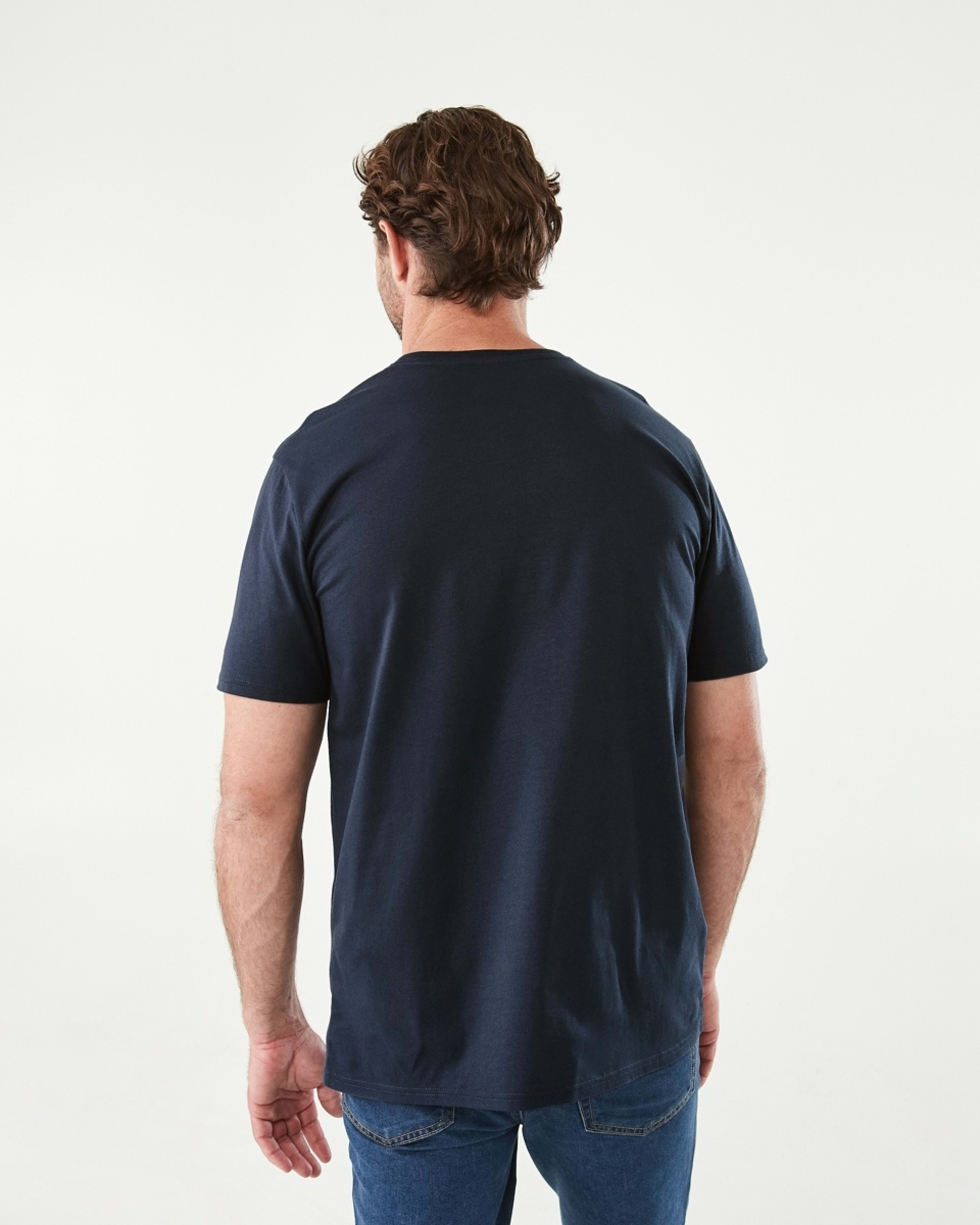 3 Plain Crew Neck T-shirt BLUE NIGHTS, 3 of 6