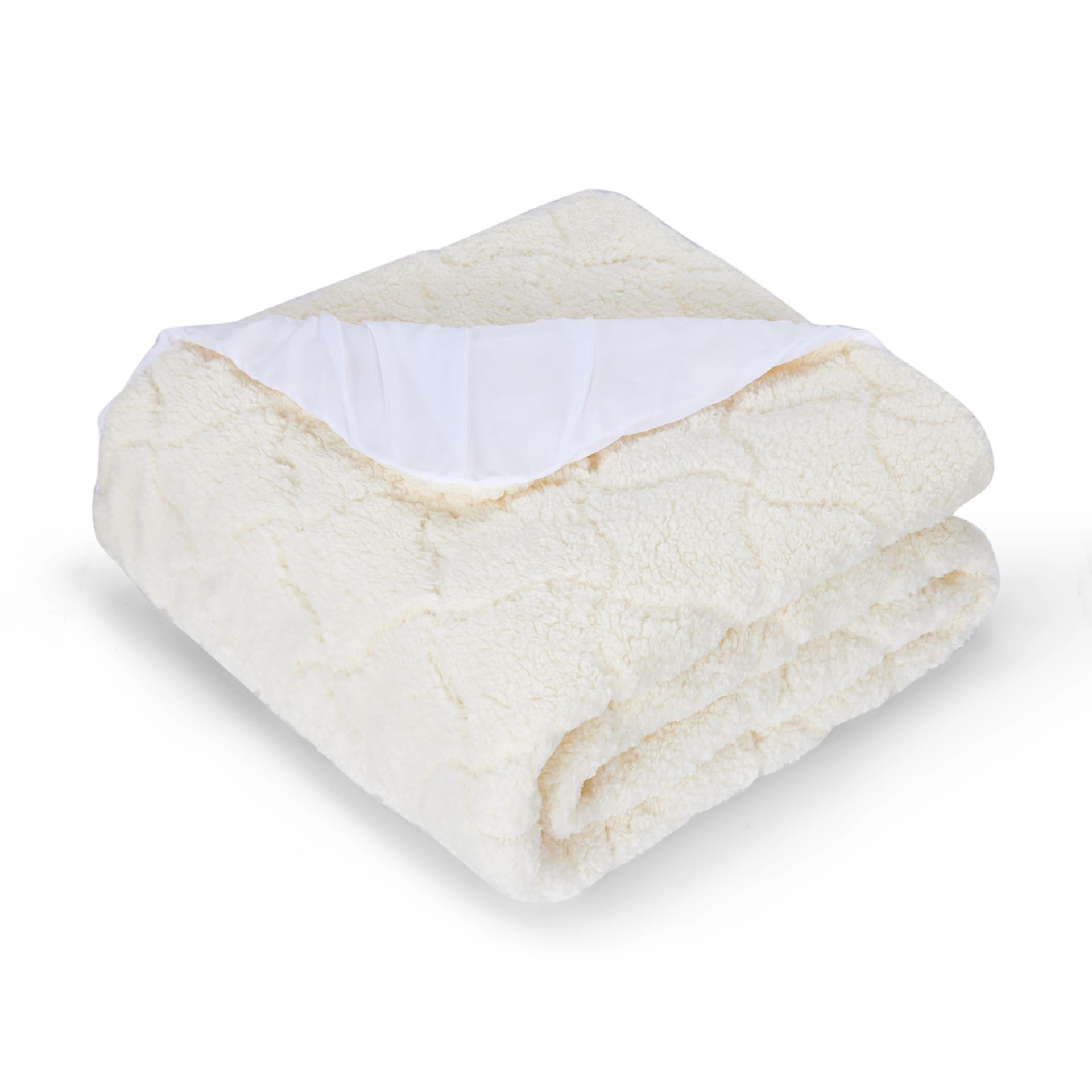 Sherpa Underlay Queen Bed, Beige Kmart