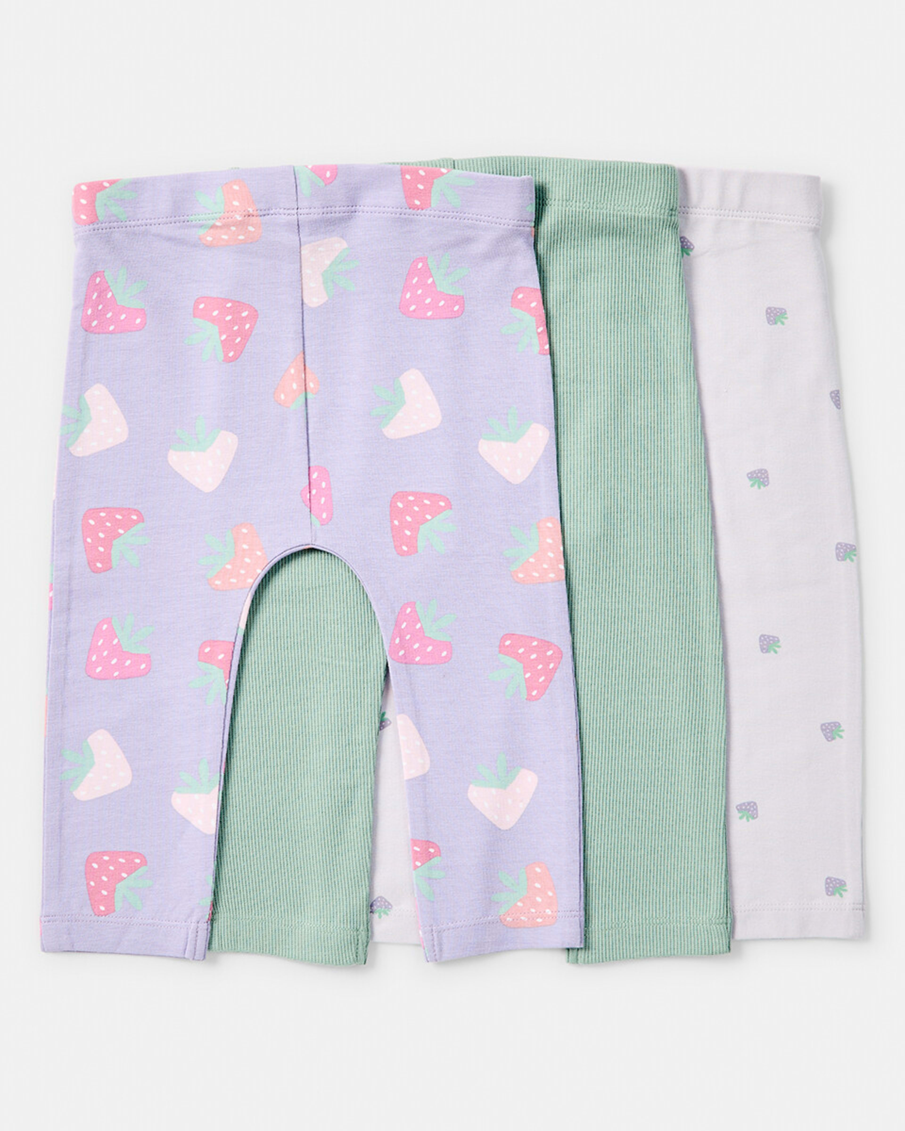 2 3 Pack Leggings Strawberry, 2 of 8