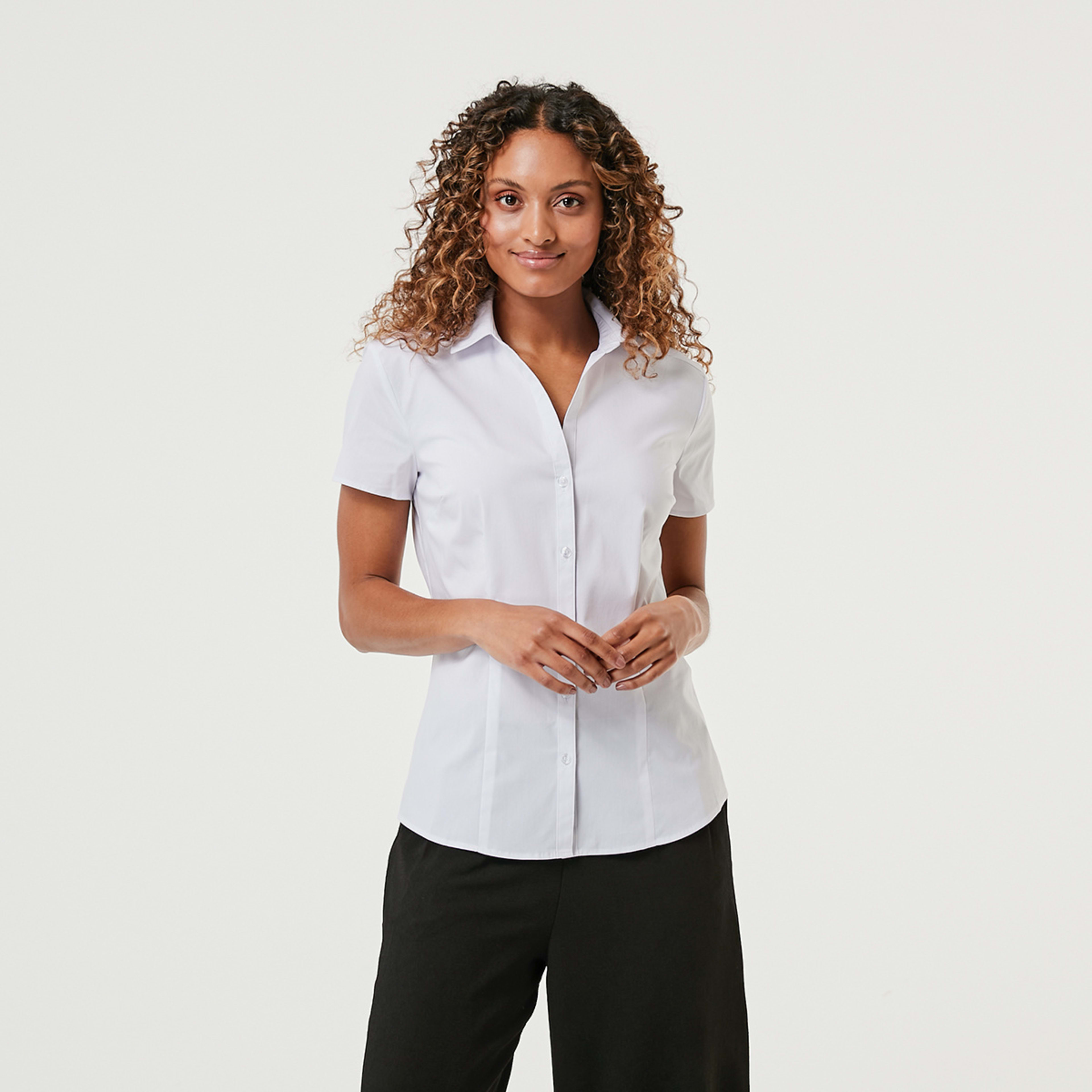 2 Short Sleeve Work Shirt White, 2 of 7