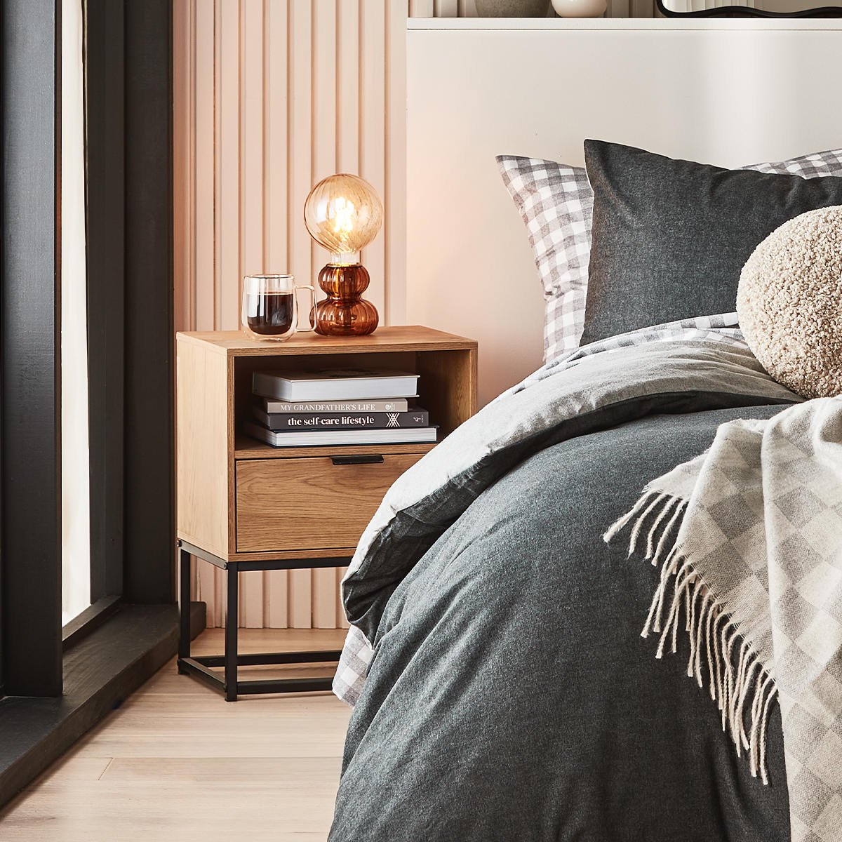 Blake 1 Drawer Bedside Table Kmart NZ