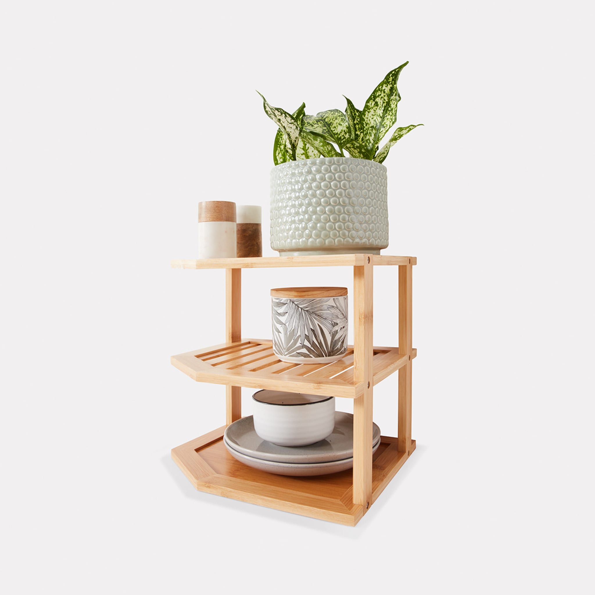 3 Tier Bamboo Pantry Shelf Kmart