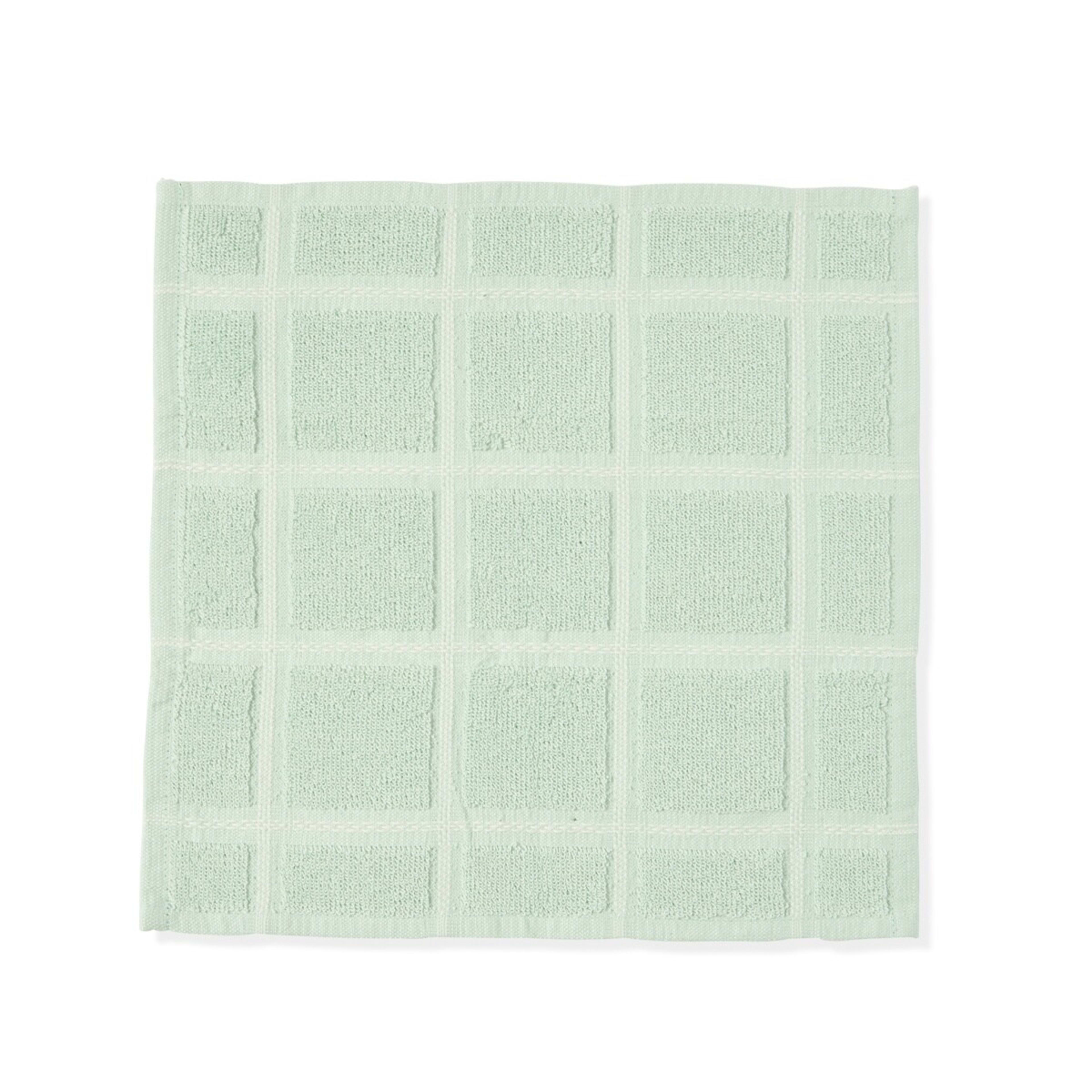 6 Pack of 3 Terry Dish Cloths - Green, 6 of 6