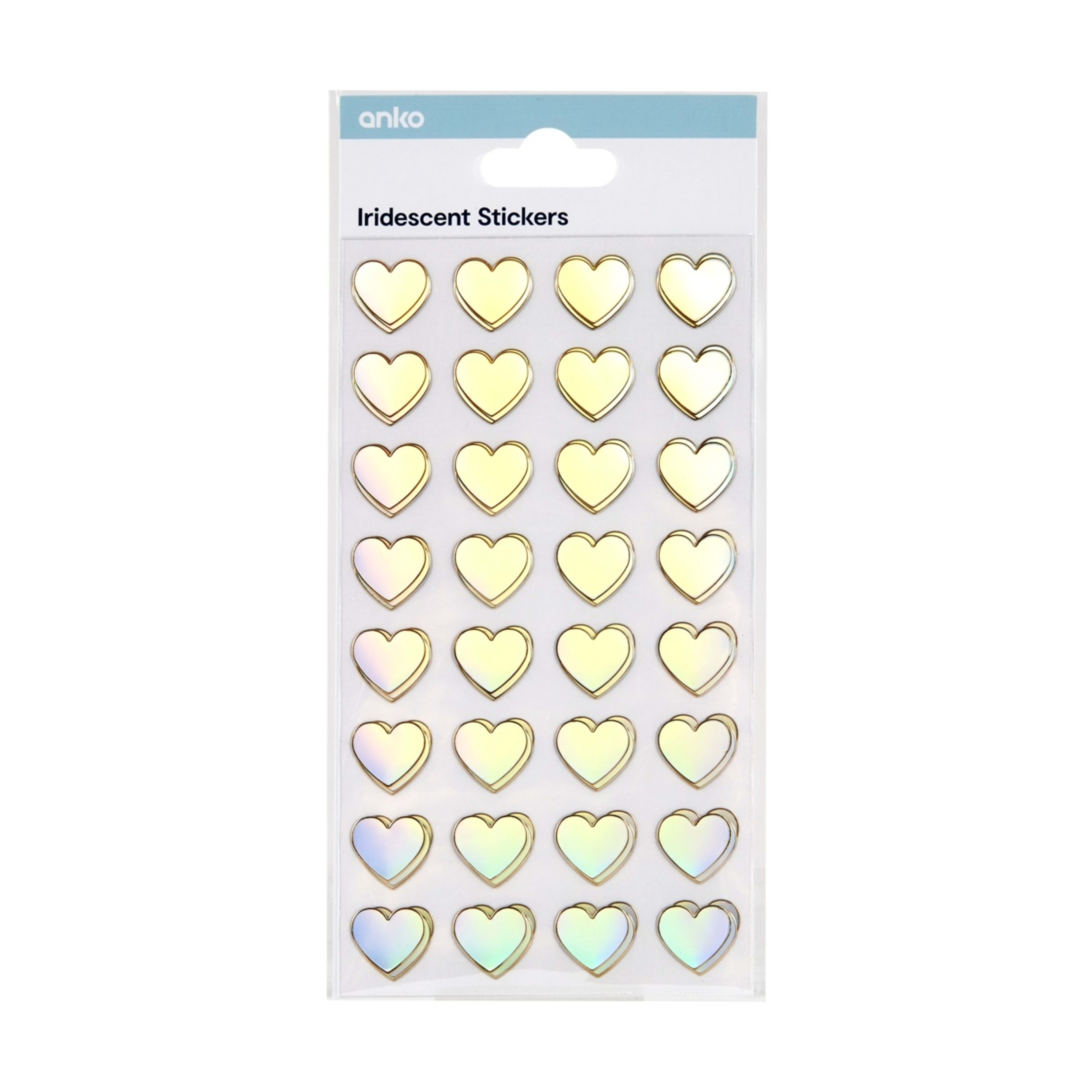 1 Iridescent Stickers - Heart