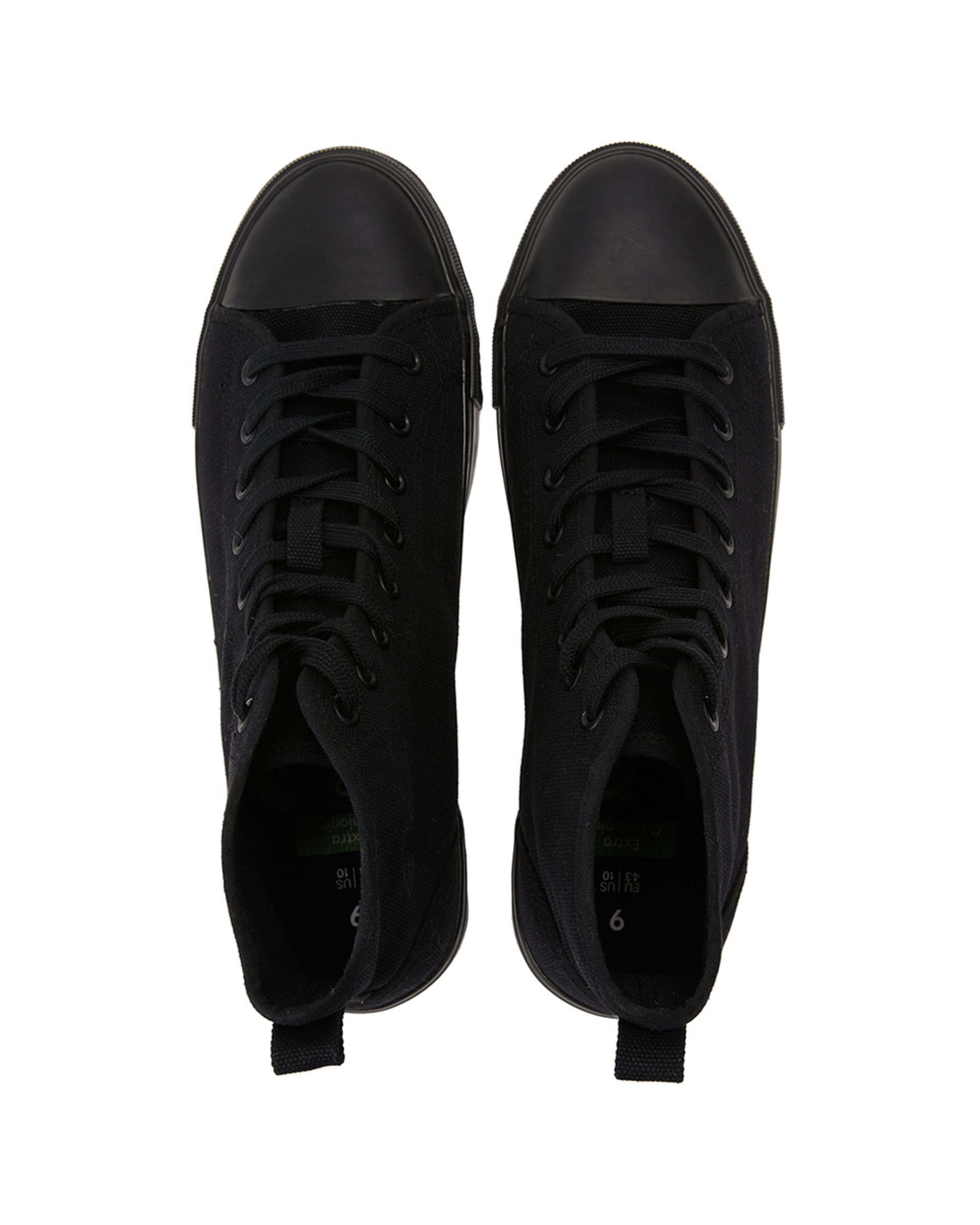 2 High Top Canvas Shoes Black, 2 of 6
