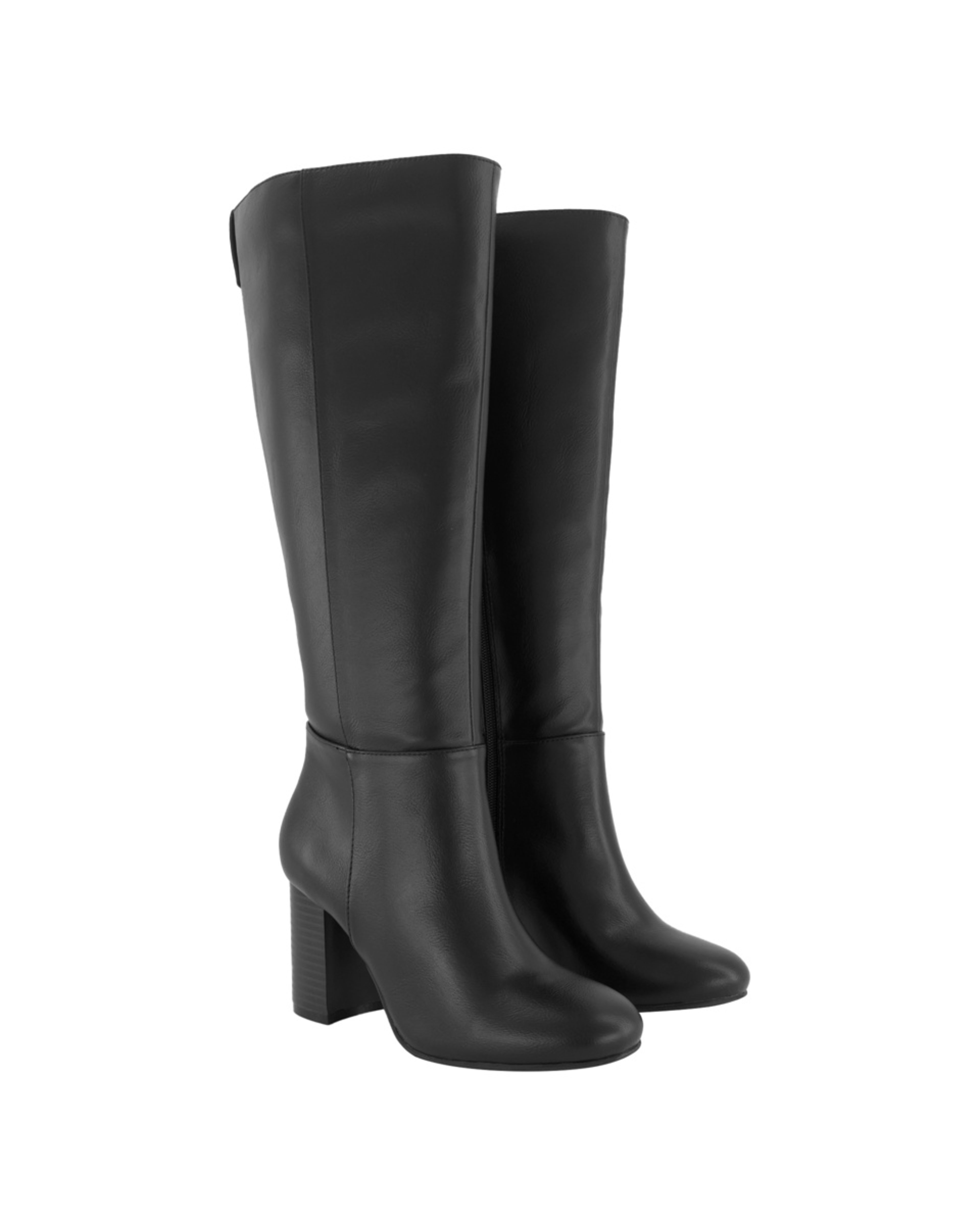 4 Knee High Heeled Boots Black, 4 of 4