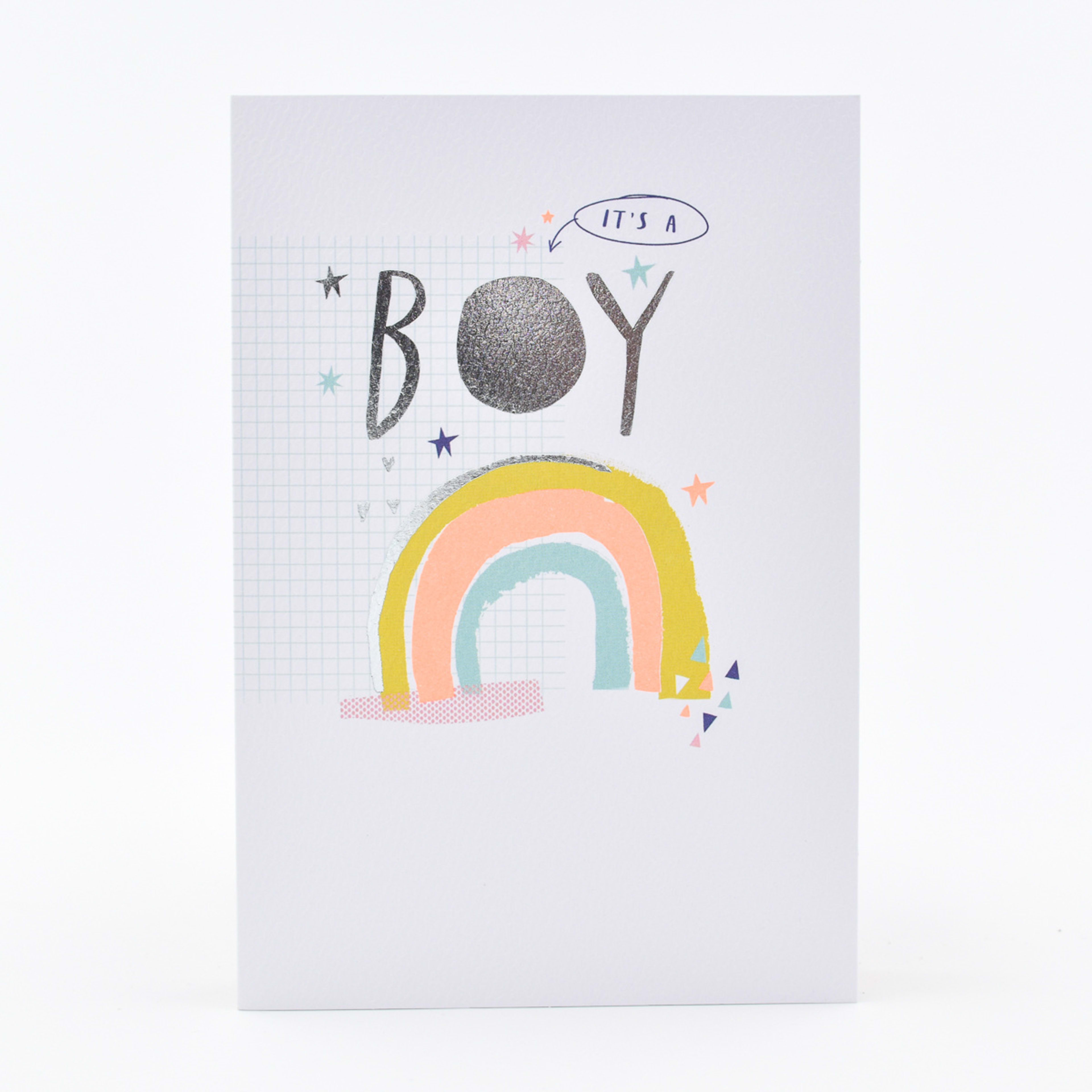 1 Hallmark New Baby Boy Card - Rainbow
