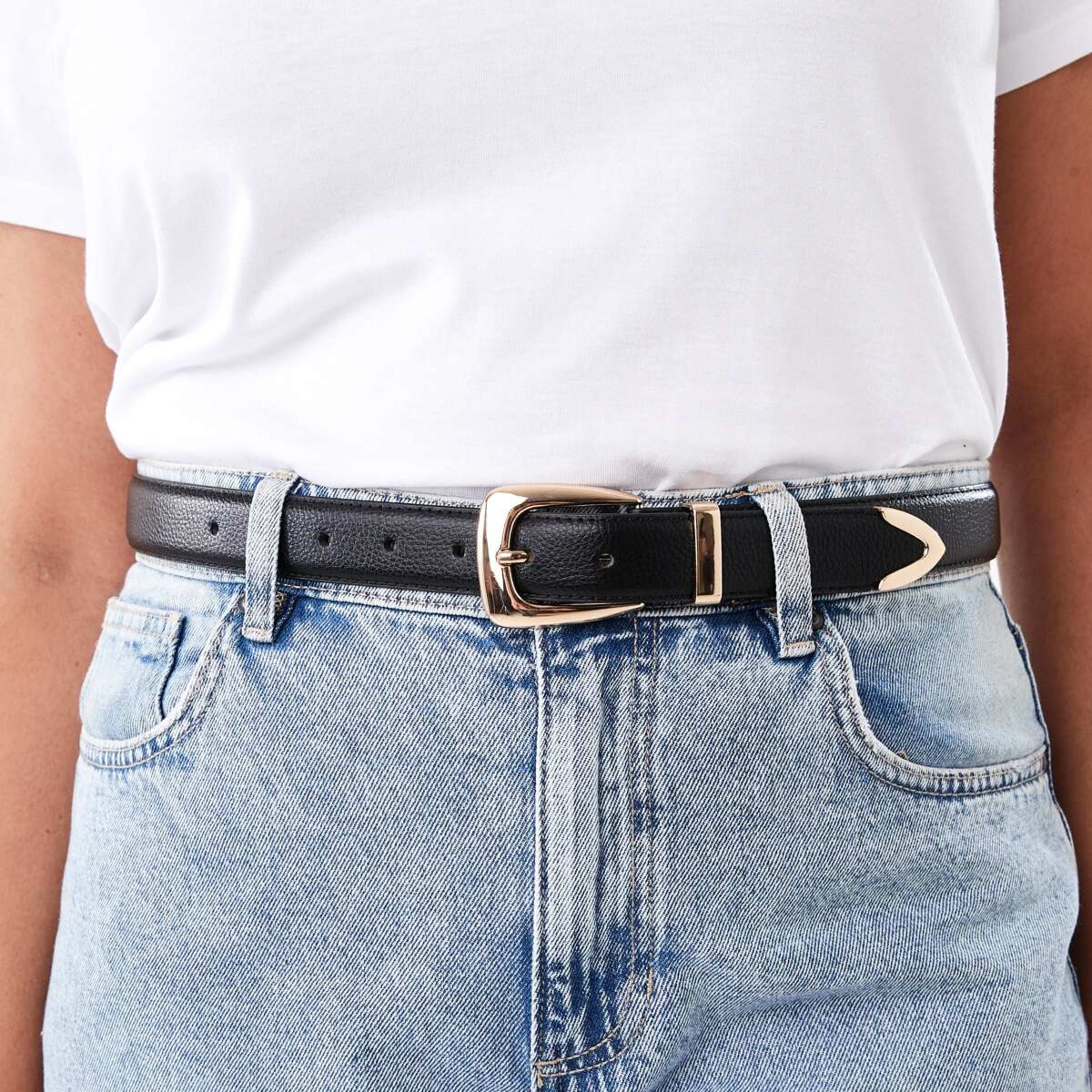 5 Statement Buckle Belt Black, 5 of 6