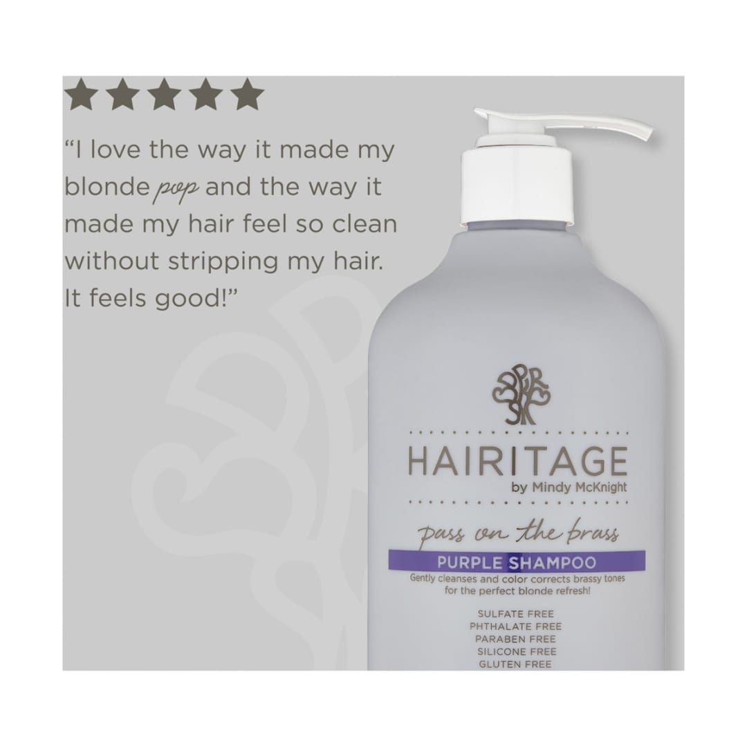 Hairitage by Mindy McKnight Pass on the Brass Purple Shampoo 384ml