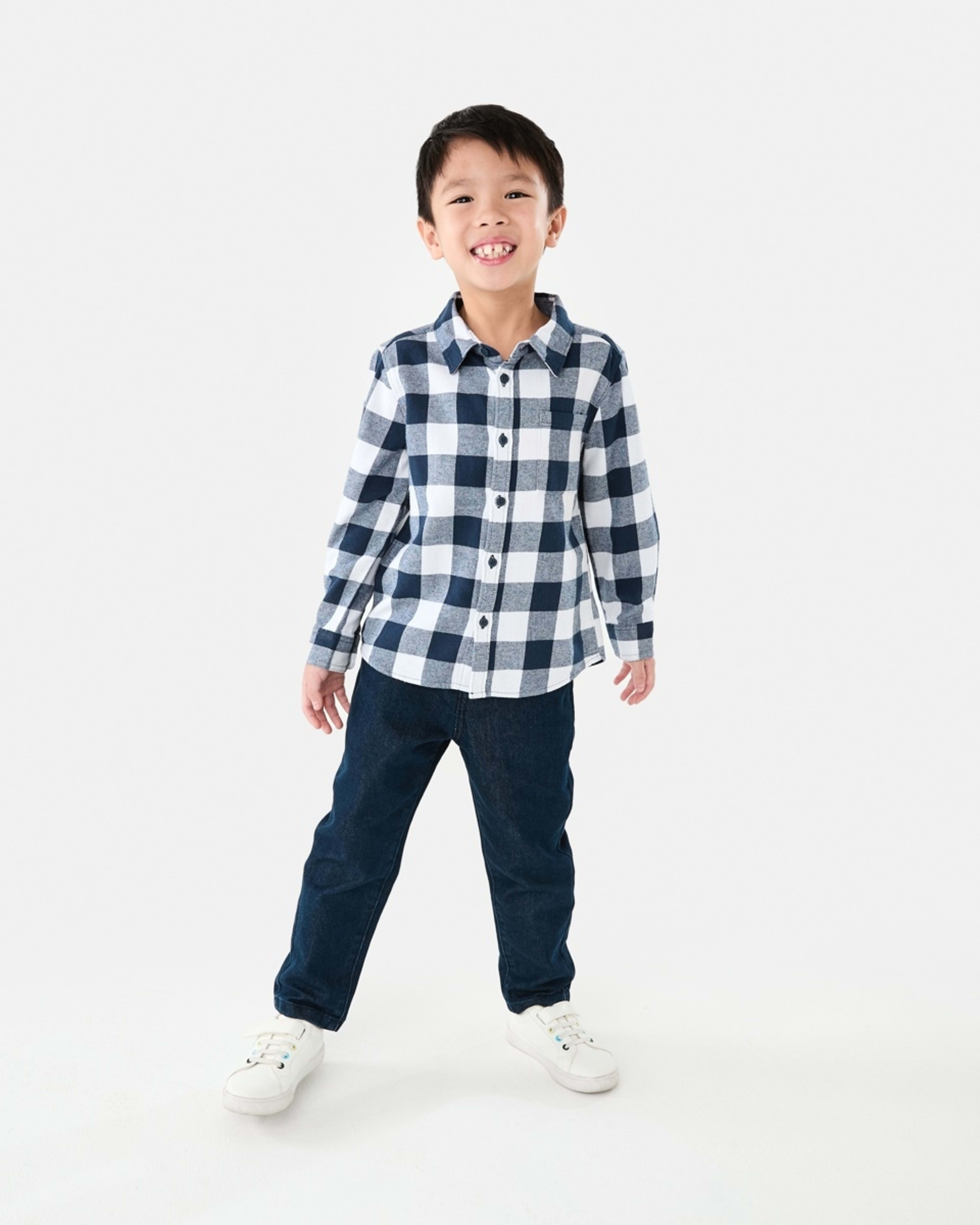 7 Yarn Dyed Flannel Shirt Two Tone Buffalo Navy, 7 of 10
