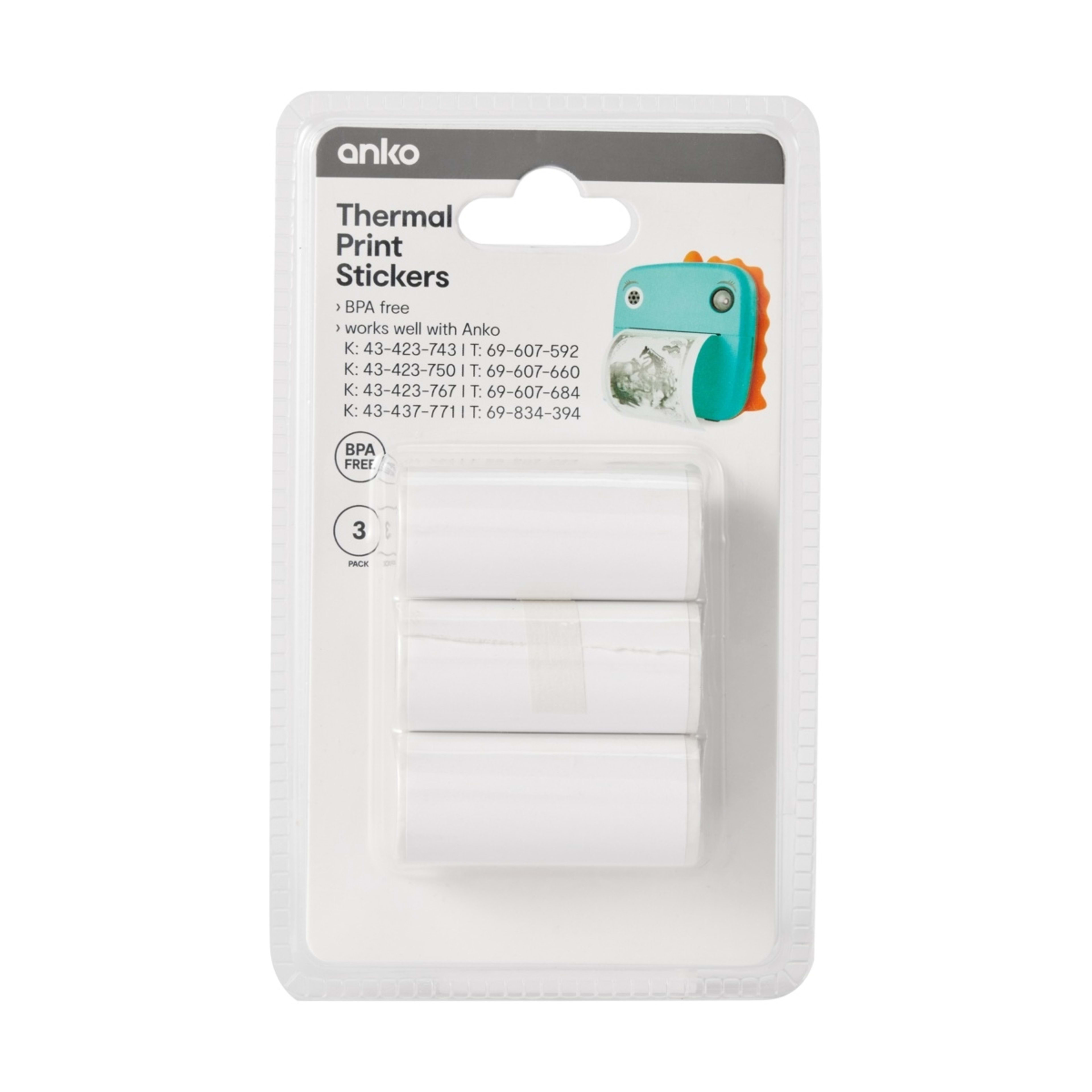 4 3 Pack Thermal Printer Sticker Rolls, 4 of 5